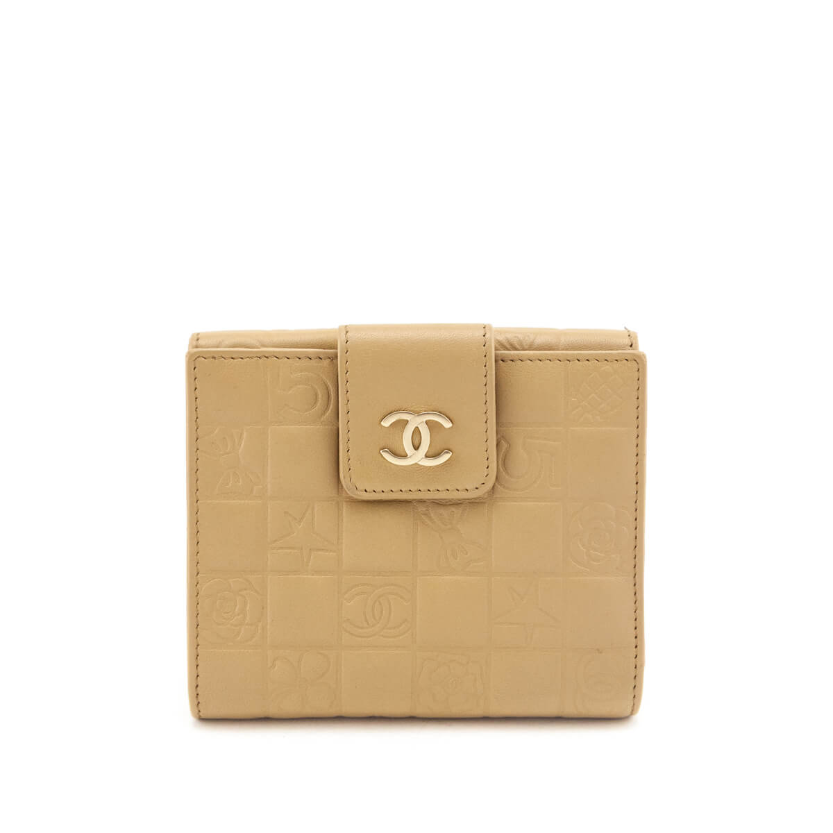 Chanel Beige Lambskin Precious Symbols Wallet - Love that Bag etc - Preowned Authentic Designer Handbags & Preloved Fashions