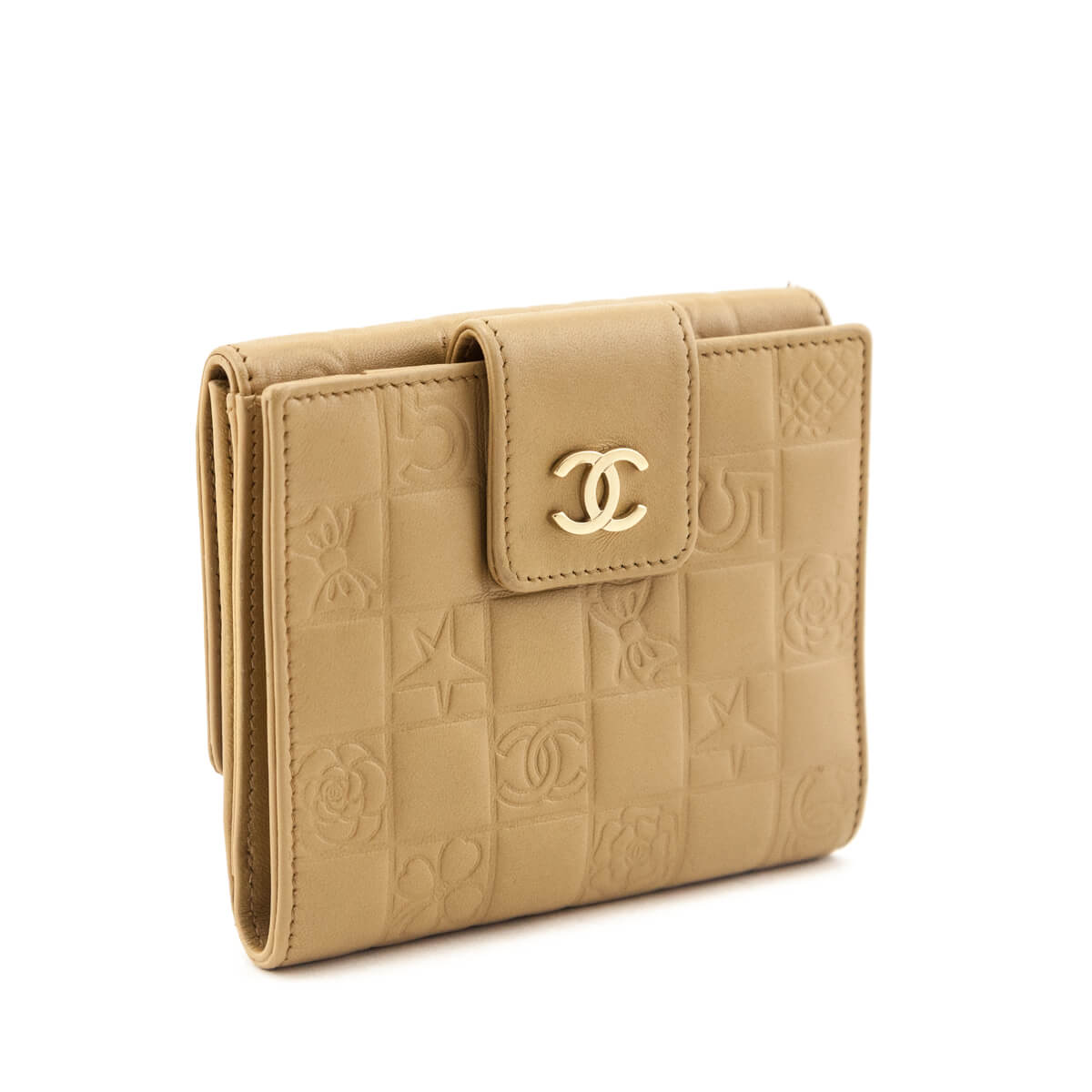 Chanel Beige Lambskin Precious Symbols Wallet - Love that Bag etc - Preowned Authentic Designer Handbags & Preloved Fashions