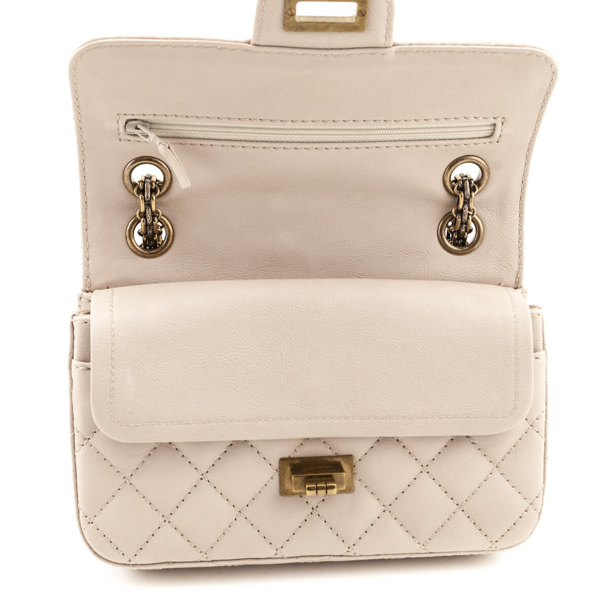 Chanel Beige Sheepskin Quilted 2.55 Reissue Mini Double Flap Bag - Love that Bag etc - Preowned Authentic Designer Handbags & Preloved Fashions