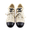 Chanel Cream & Black Leather Cap Toe CC Sneakers Size US 7 | EU 37 - Love that Bag etc - Preowned Authentic Designer Handbags & Preloved Fashions