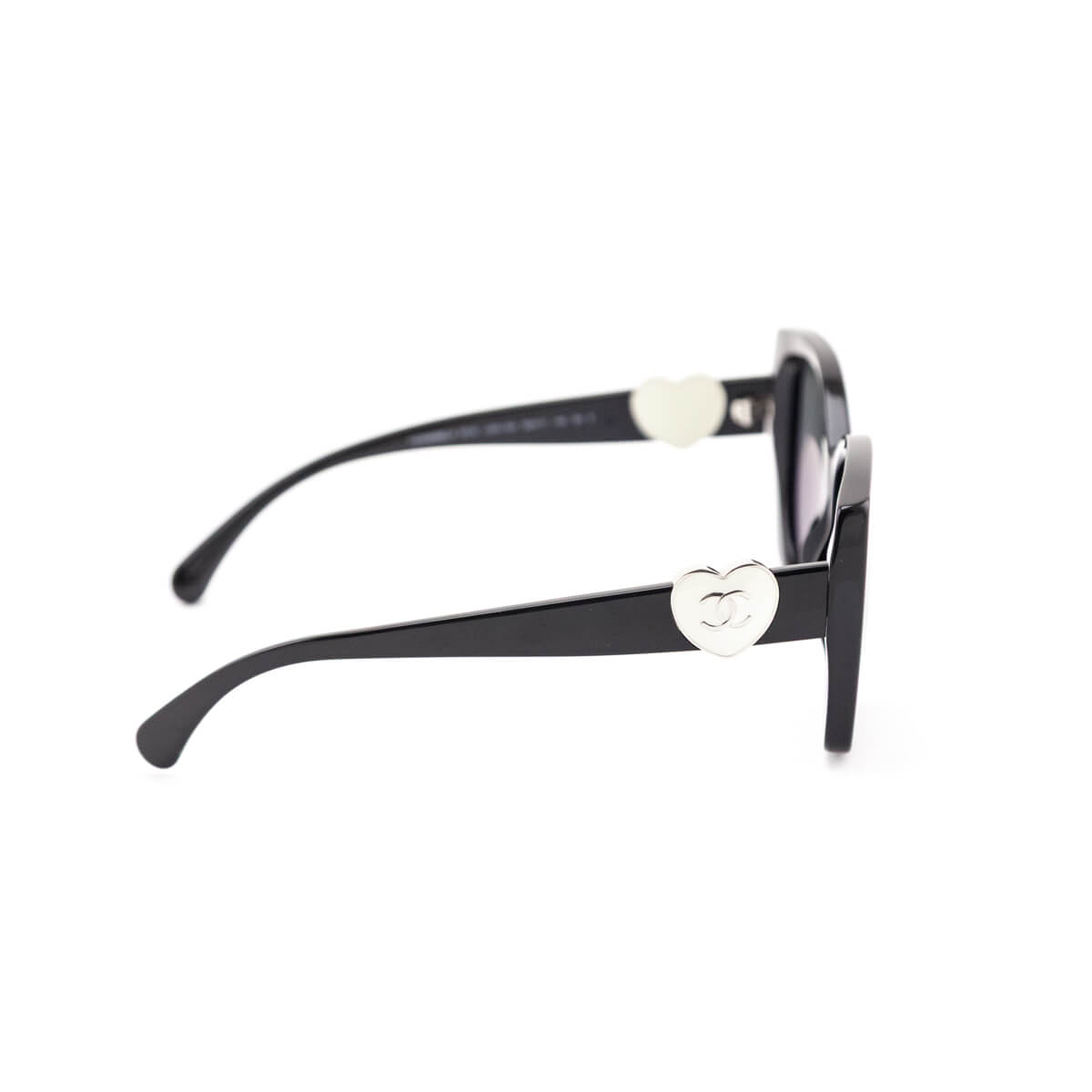 Chanel Black Acetate 5519 Square CC Heart Sunglasses - Love that Bag etc - Preowned Authentic Designer Handbags & Preloved Fashions