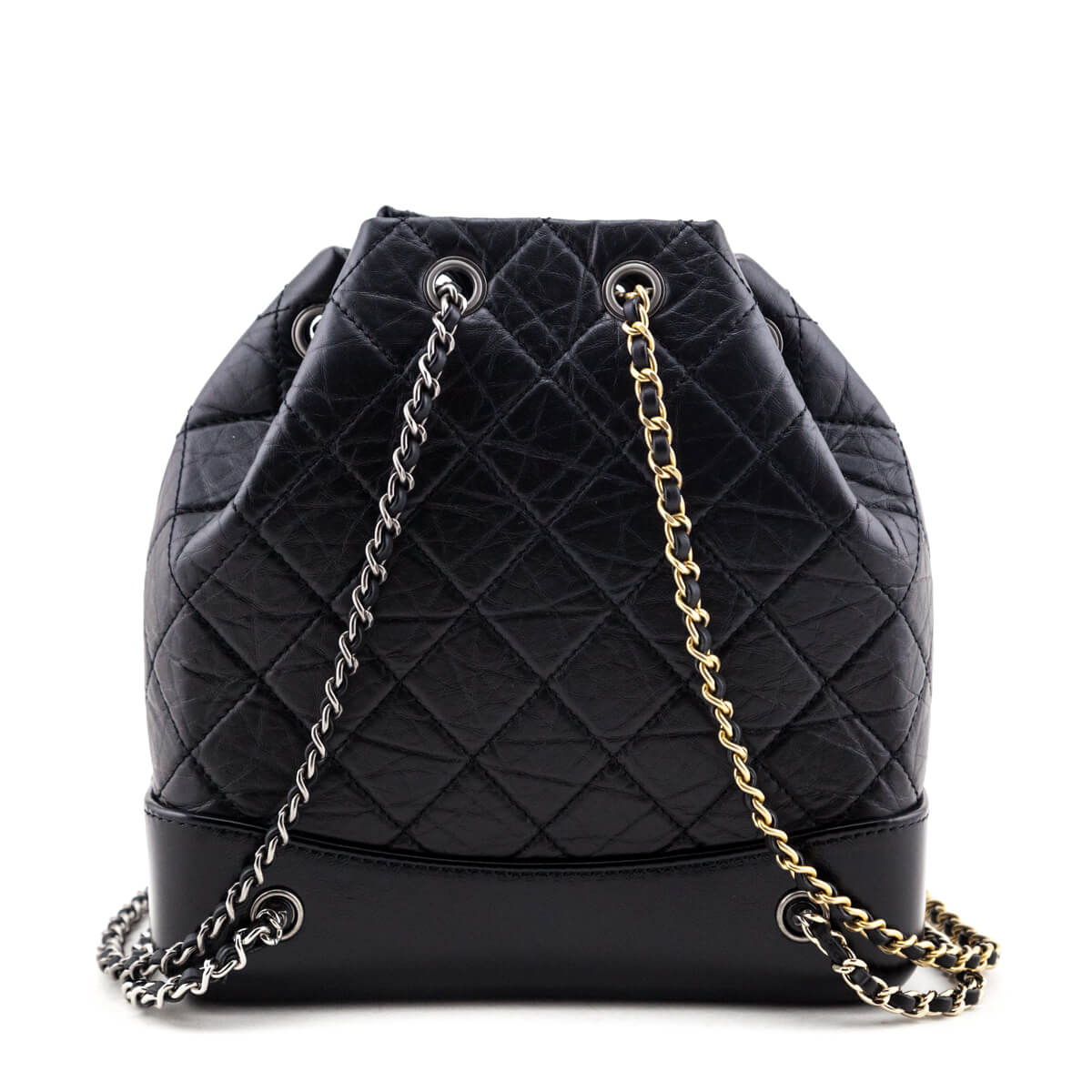 Chanel Black Aged Calfskin Quilted Small Gabrielle Backpack - Love that Bag etc - Preowned Authentic Designer Handbags & Preloved Fashions