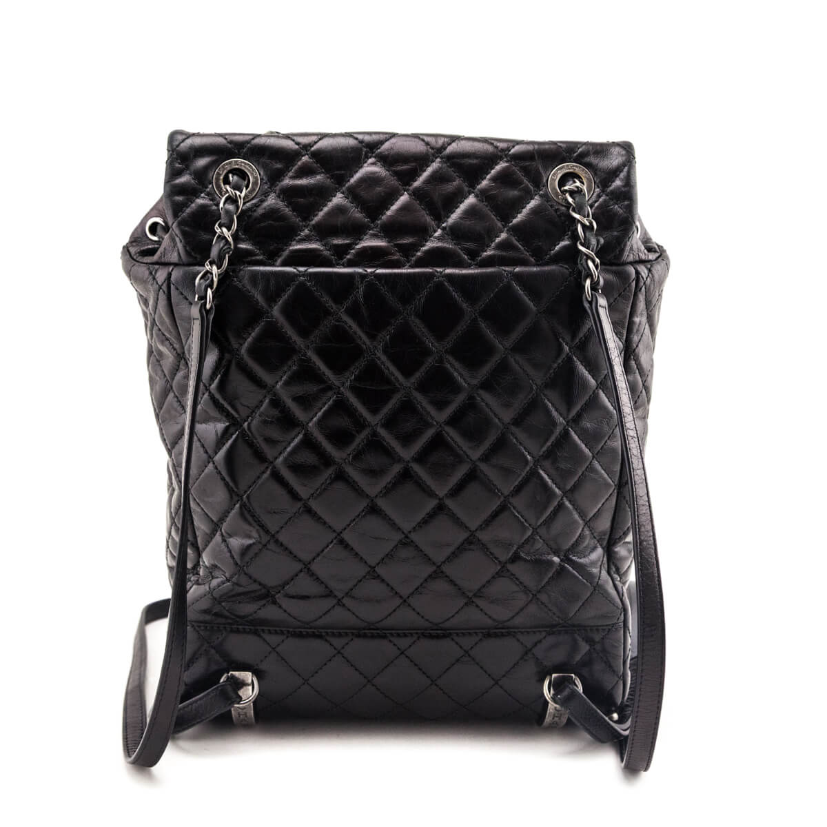 authentic chanel black quilted leather large backpack Chanel Black Calfskin Quilted Large Salzburg Mountain Backpack