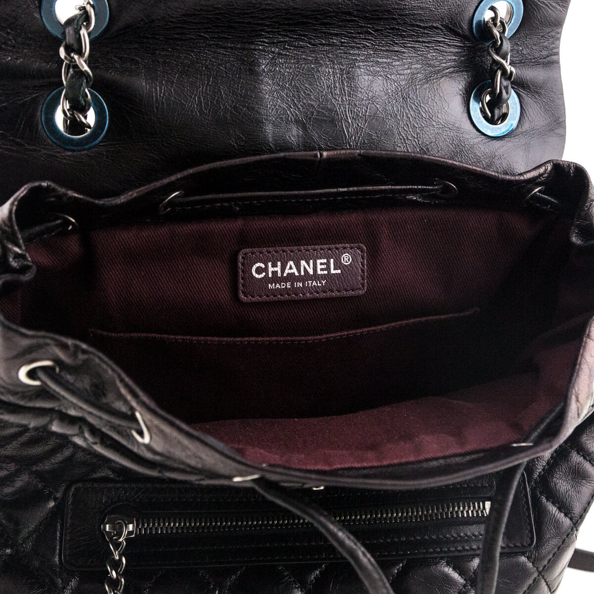 Chanel Black Calfskin Quilted Large Salzburg Mountain Backpack