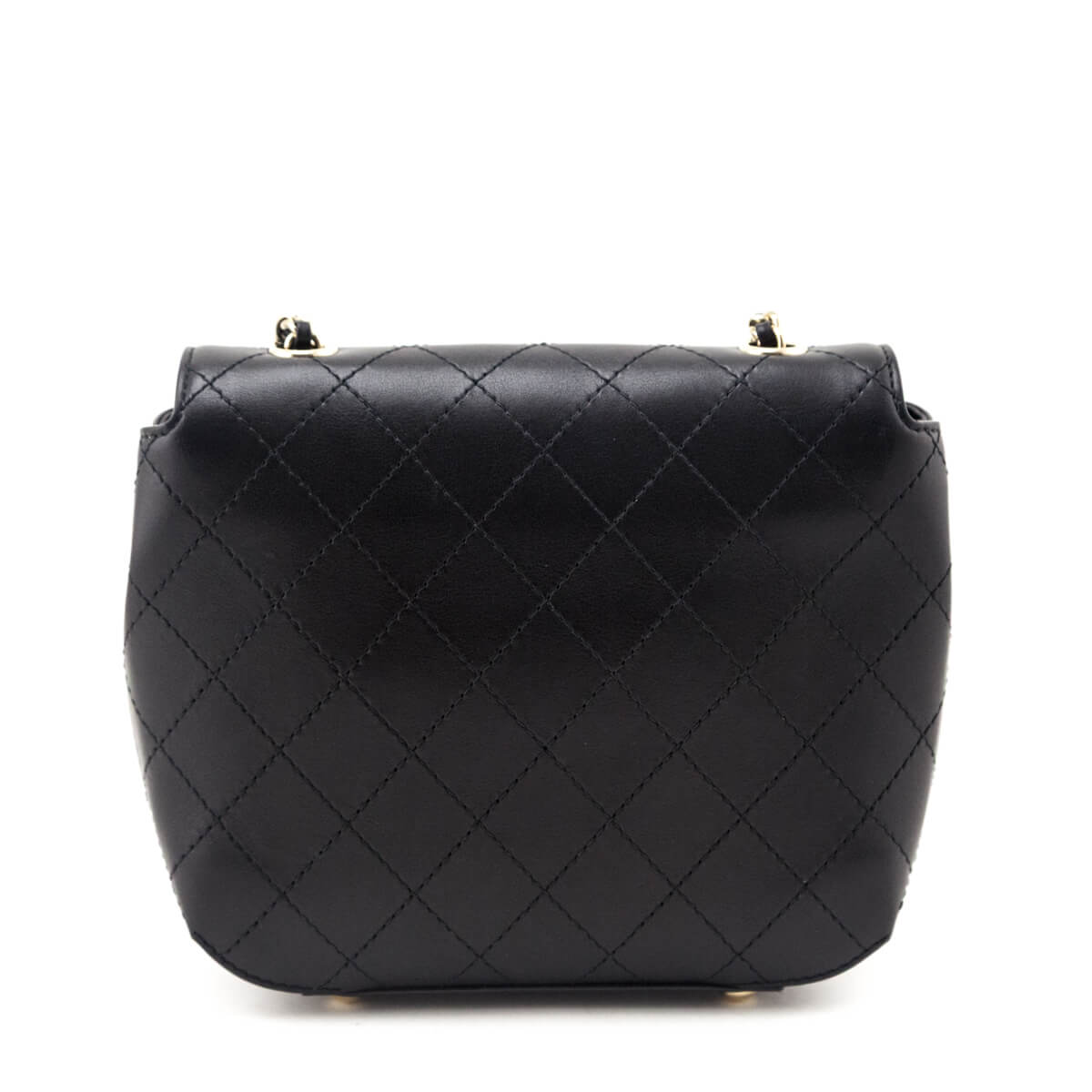 Chanel Black Calfskin Stitched Small Covered CC Flap Bag - Love that Bag etc - Preowned Authentic Designer Handbags & Preloved Fashions