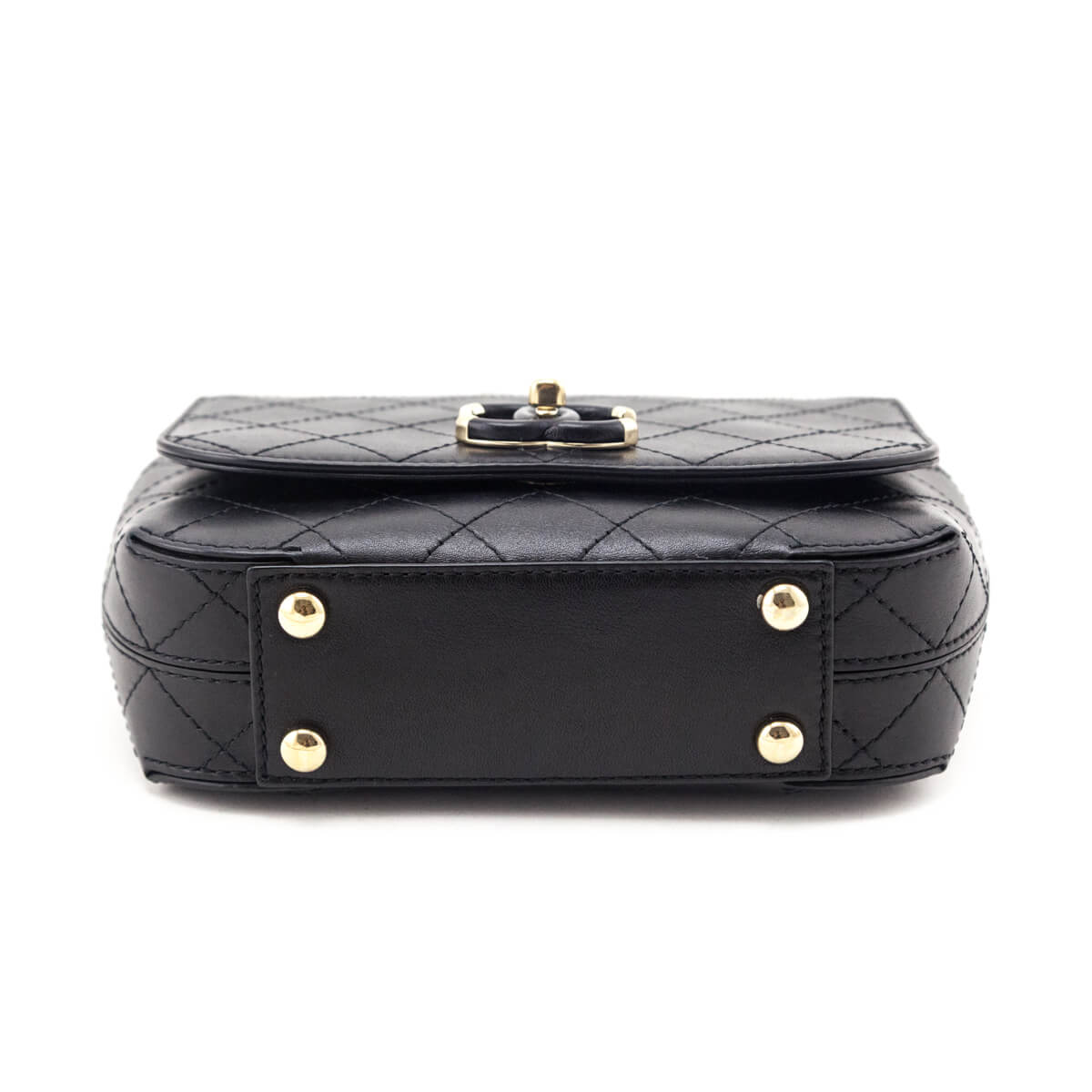 Chanel Black Calfskin Stitched Small Covered CC Flap Bag - Love that Bag etc - Preowned Authentic Designer Handbags & Preloved Fashions