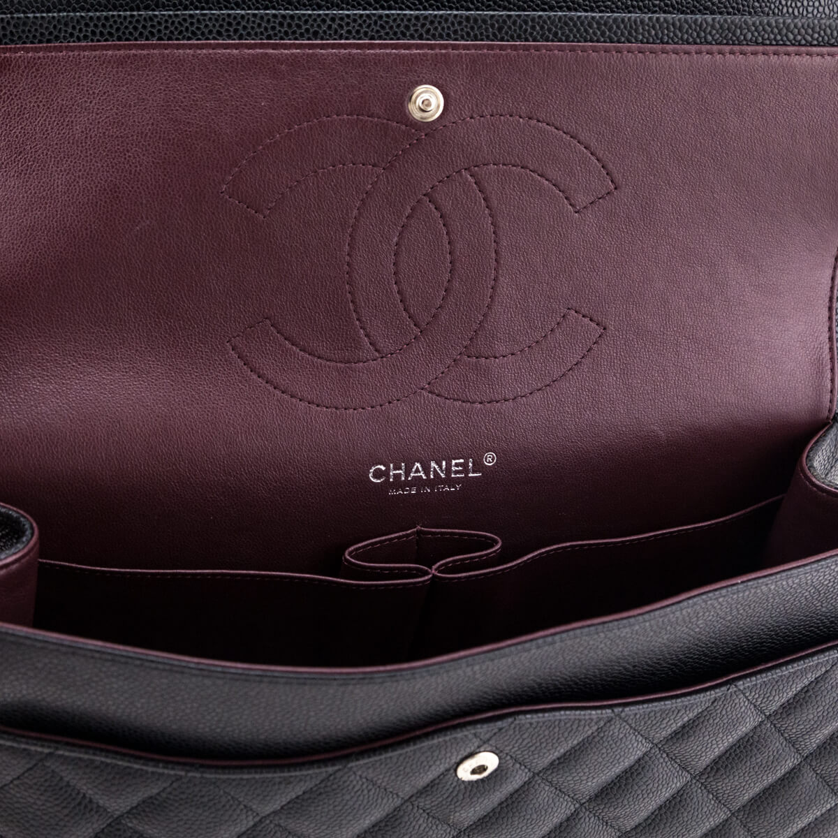 Chanel Black Caviar Jumbo Double Flap Bag - Love that Bag etc - Preowned Authentic Designer Handbags & Preloved Fashions