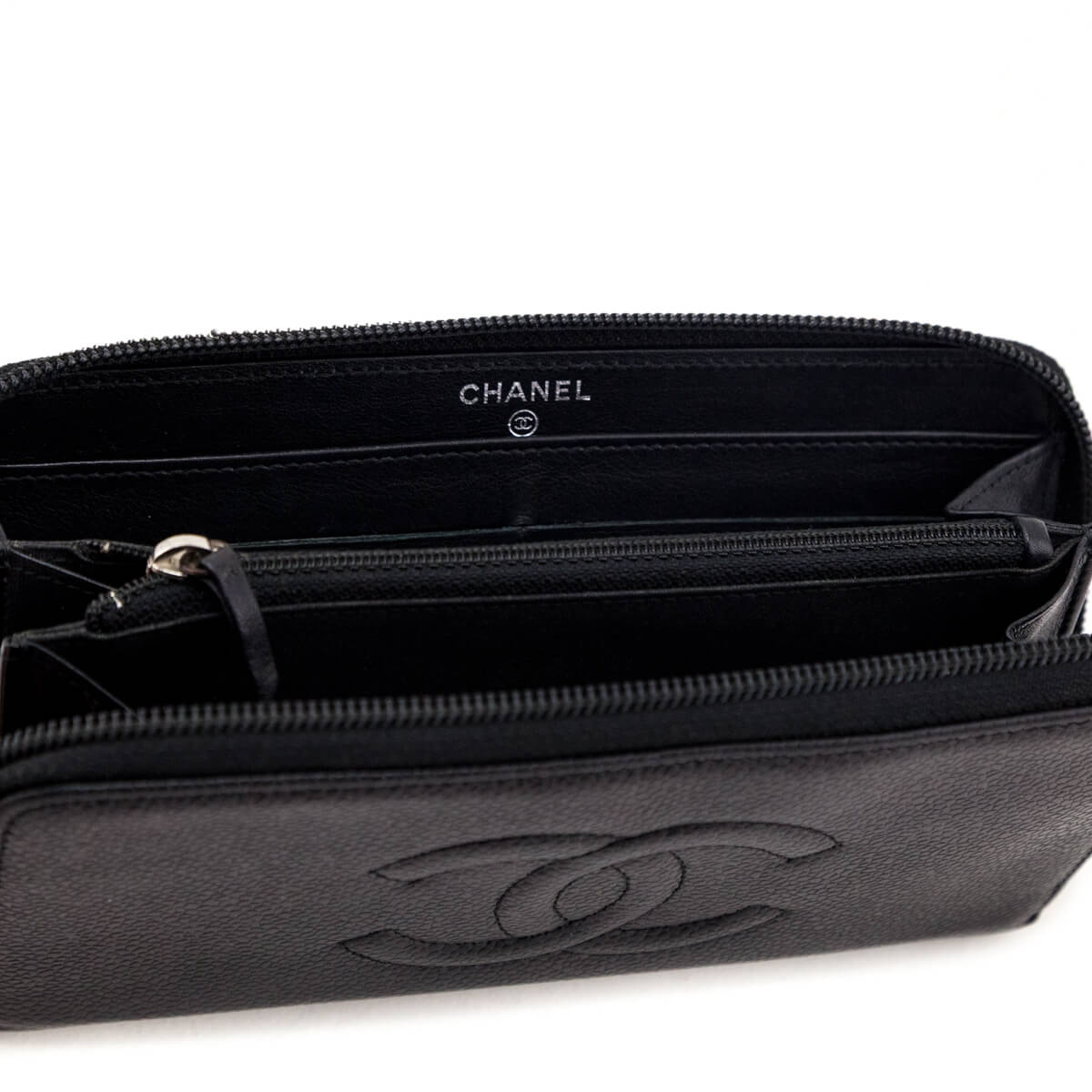 Chanel Black Caviar Large Timeless CC Zip Around Wallet - Love that Bag etc - Preowned Authentic Designer Handbags & Preloved Fashions