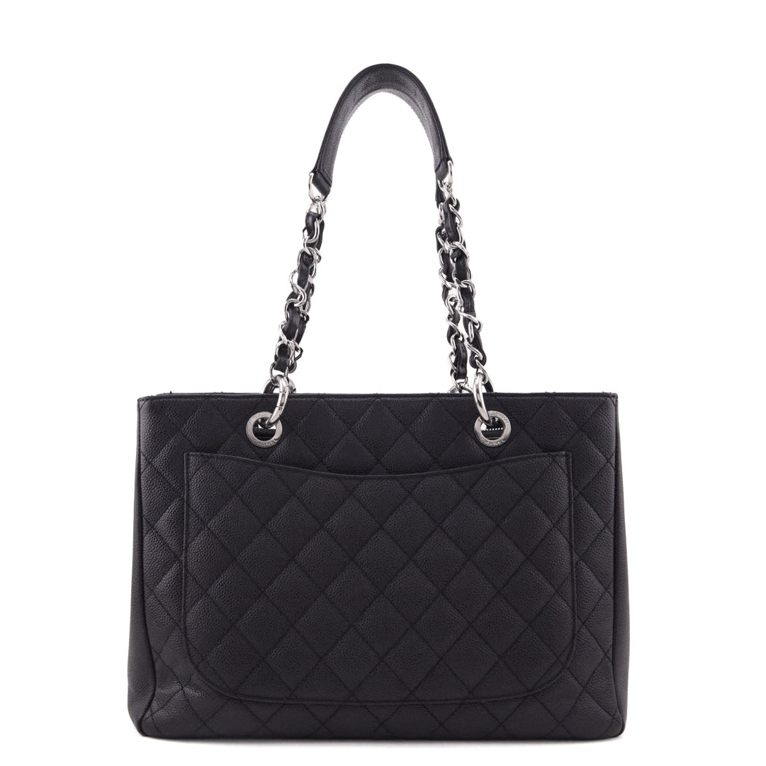 Chanel Black Caviar Quilted Grand Shopping Tote GST - Love that Bag etc - Preowned Authentic Designer Handbags & Preloved Fashions