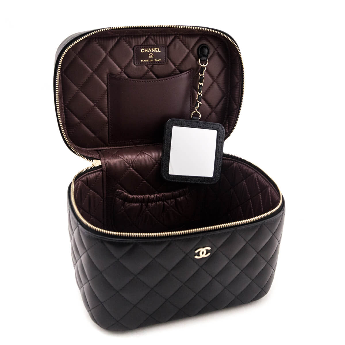 Chanel Black Caviar Quilted Large Vanity Top Handle - Love that Bag etc - Preowned Authentic Designer Handbags & Preloved Fashions
