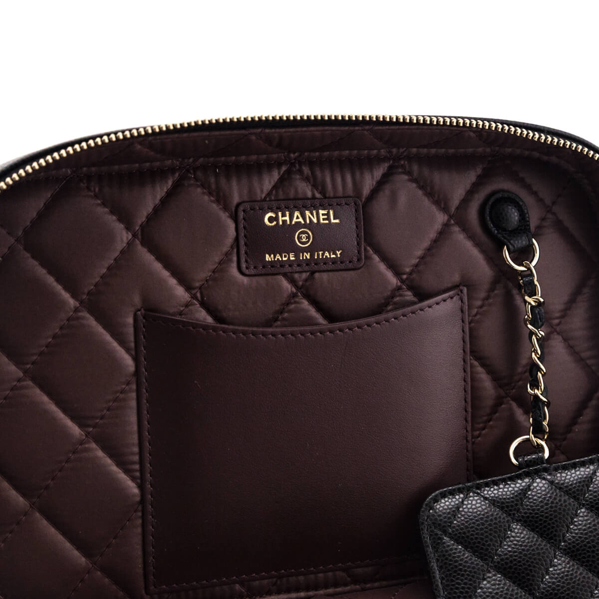 Chanel Black Caviar Quilted Large Vanity Top Handle - Love that Bag etc - Preowned Authentic Designer Handbags & Preloved Fashions