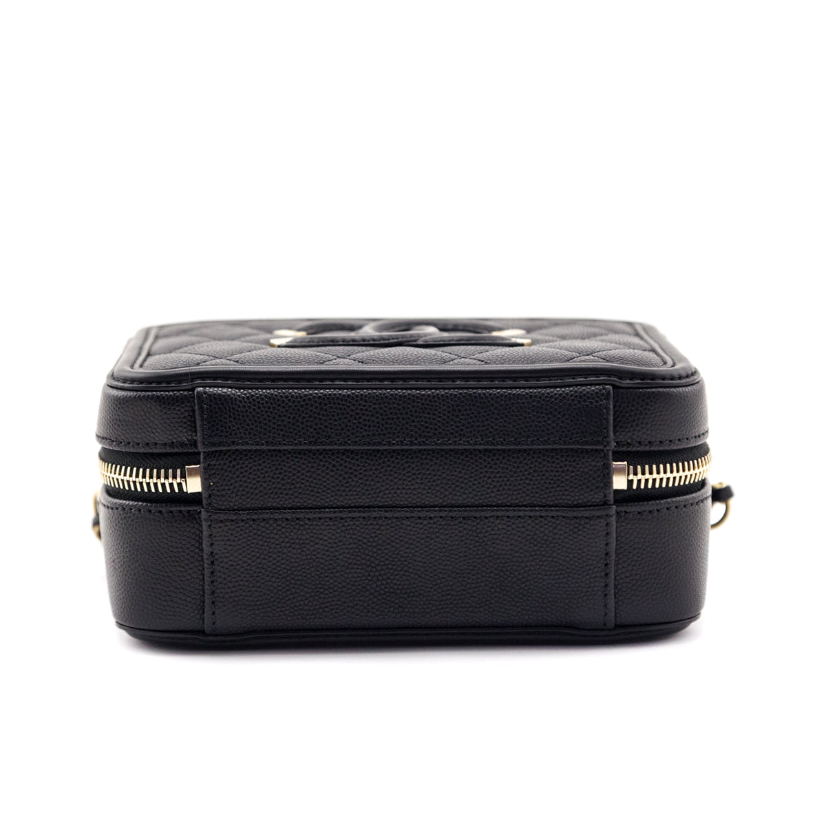 Chanel Black Caviar Quilted Medium CC Filigree Vanity Case - Love that Bag etc - Preowned Authentic Designer Handbags & Preloved Fashions