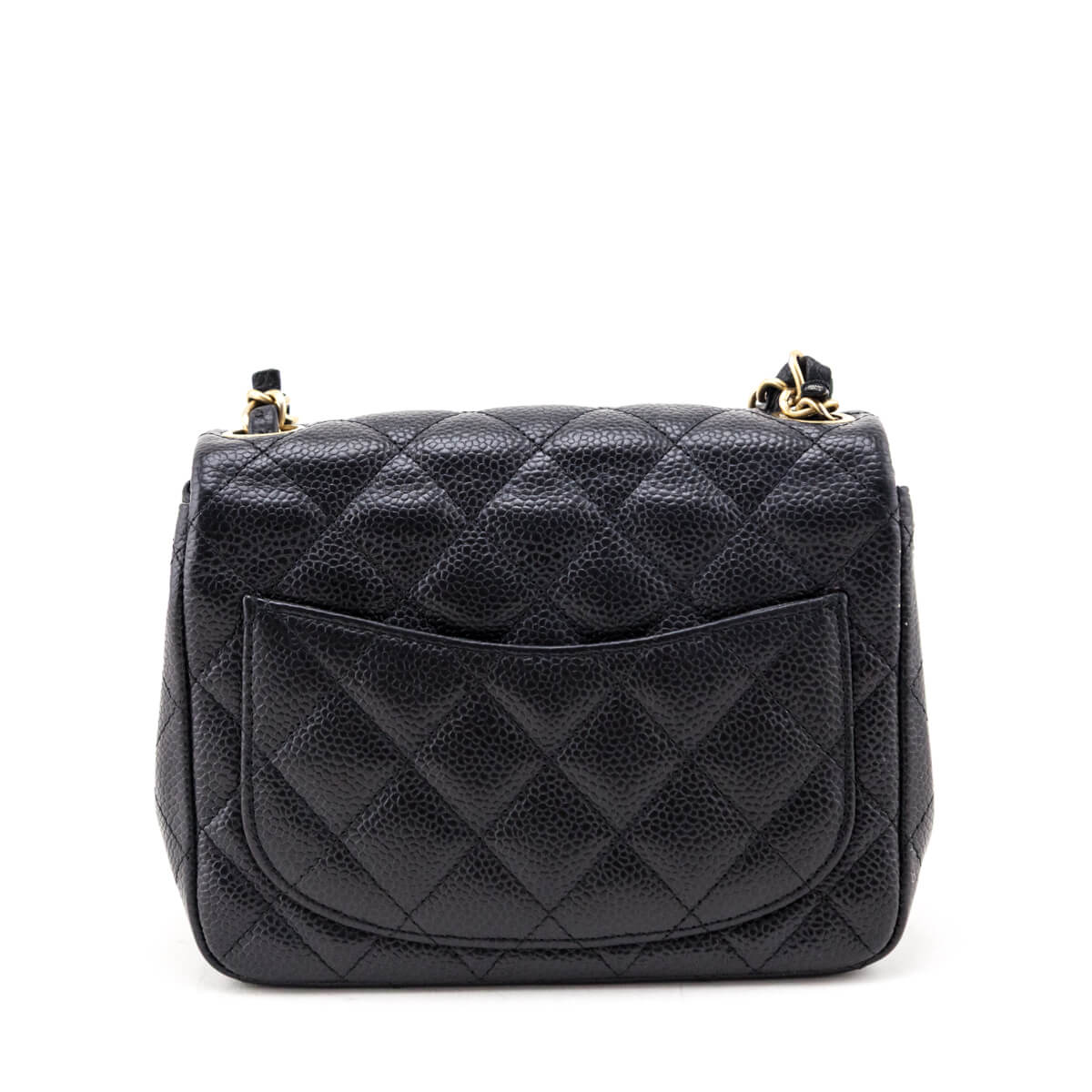 Chanel Black Caviar Quilted Mini Square Flap Bag