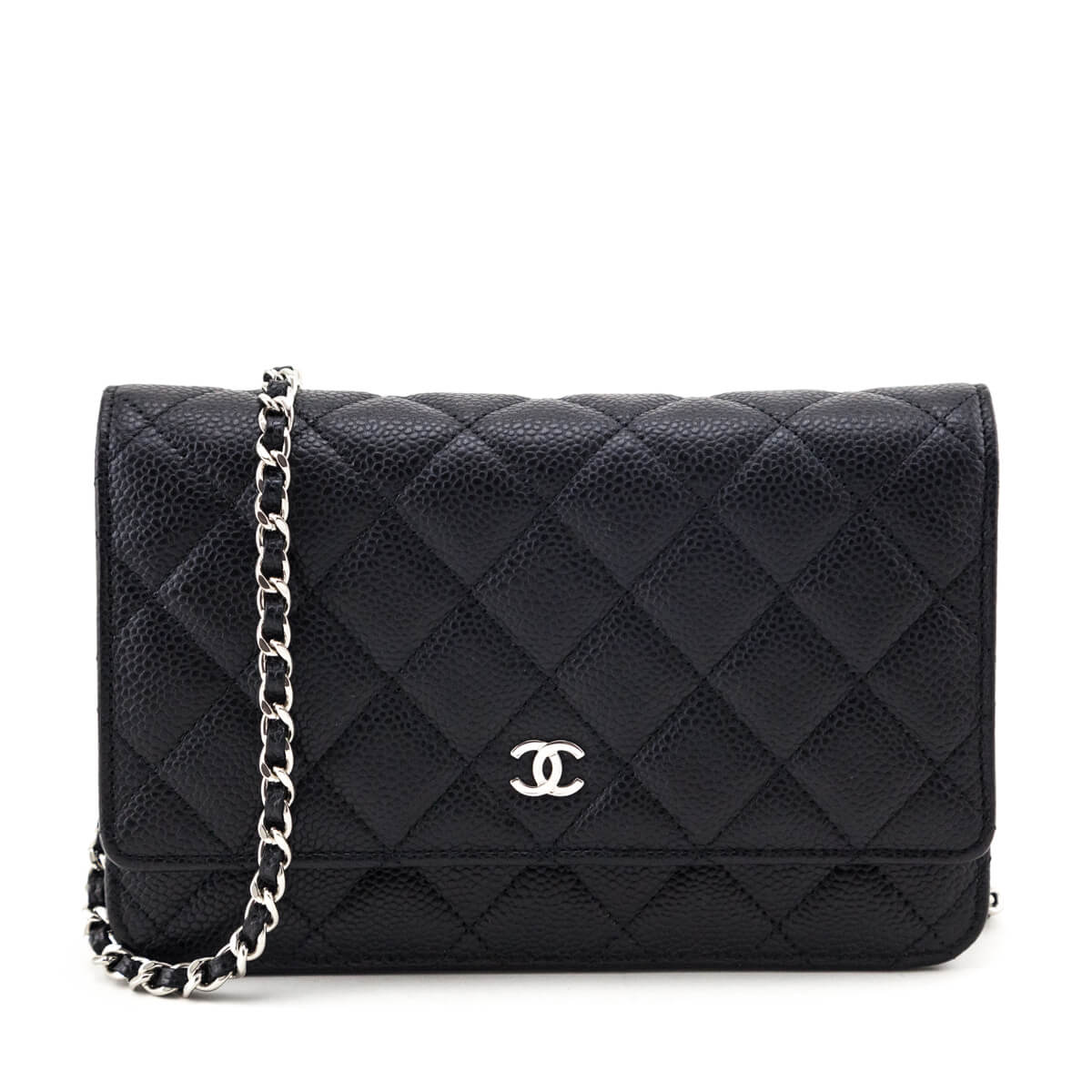 Chanel Black Caviar Quilted Wallet On Chain - Love that Bag etc - Preowned Authentic Designer Handbags & Preloved Fashions