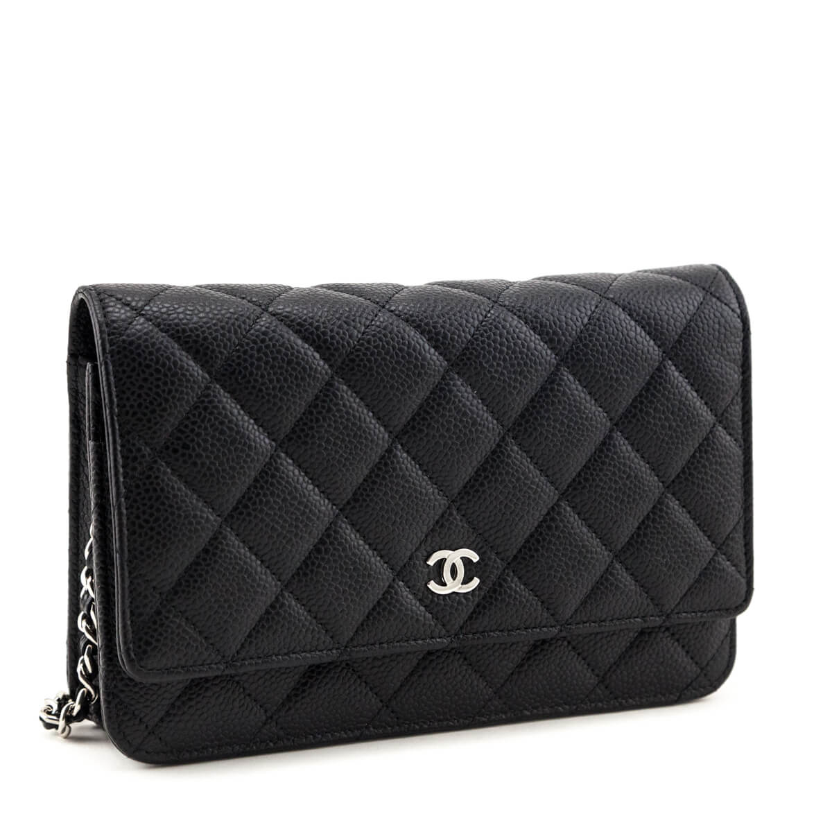 Chanel Black Caviar Quilted Wallet On Chain - Love that Bag etc - Preowned Authentic Designer Handbags & Preloved Fashions