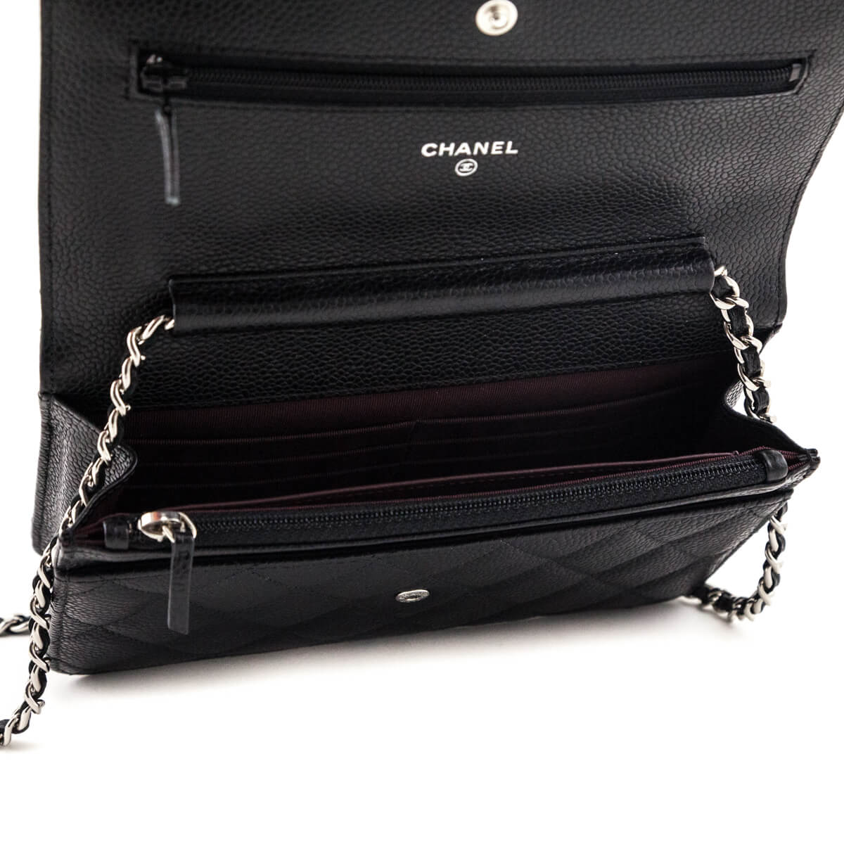 Chanel Black Caviar Quilted Wallet On Chain - Love that Bag etc - Preowned Authentic Designer Handbags & Preloved Fashions