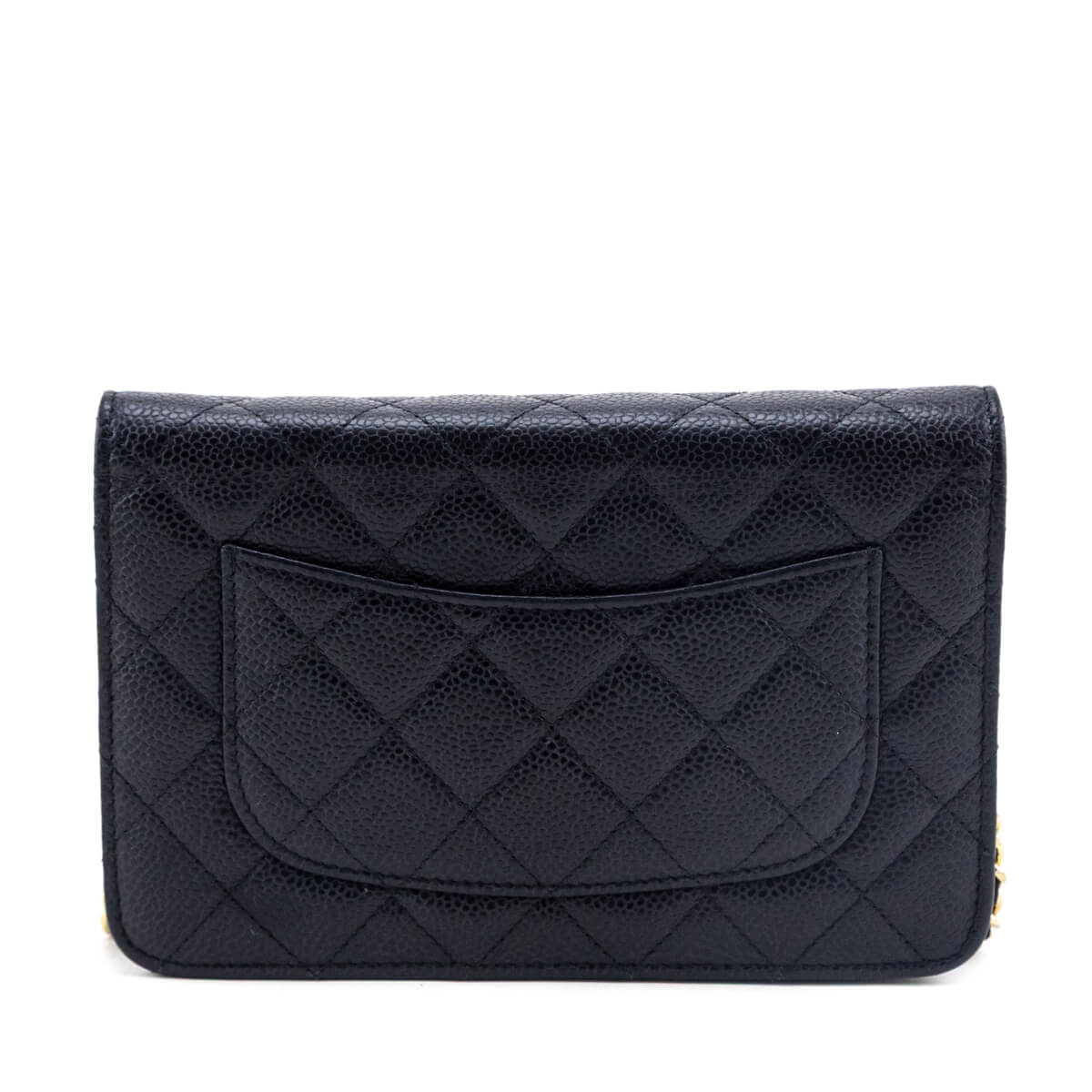 Chanel Black Caviar Quilted Wallet on Chain WOC