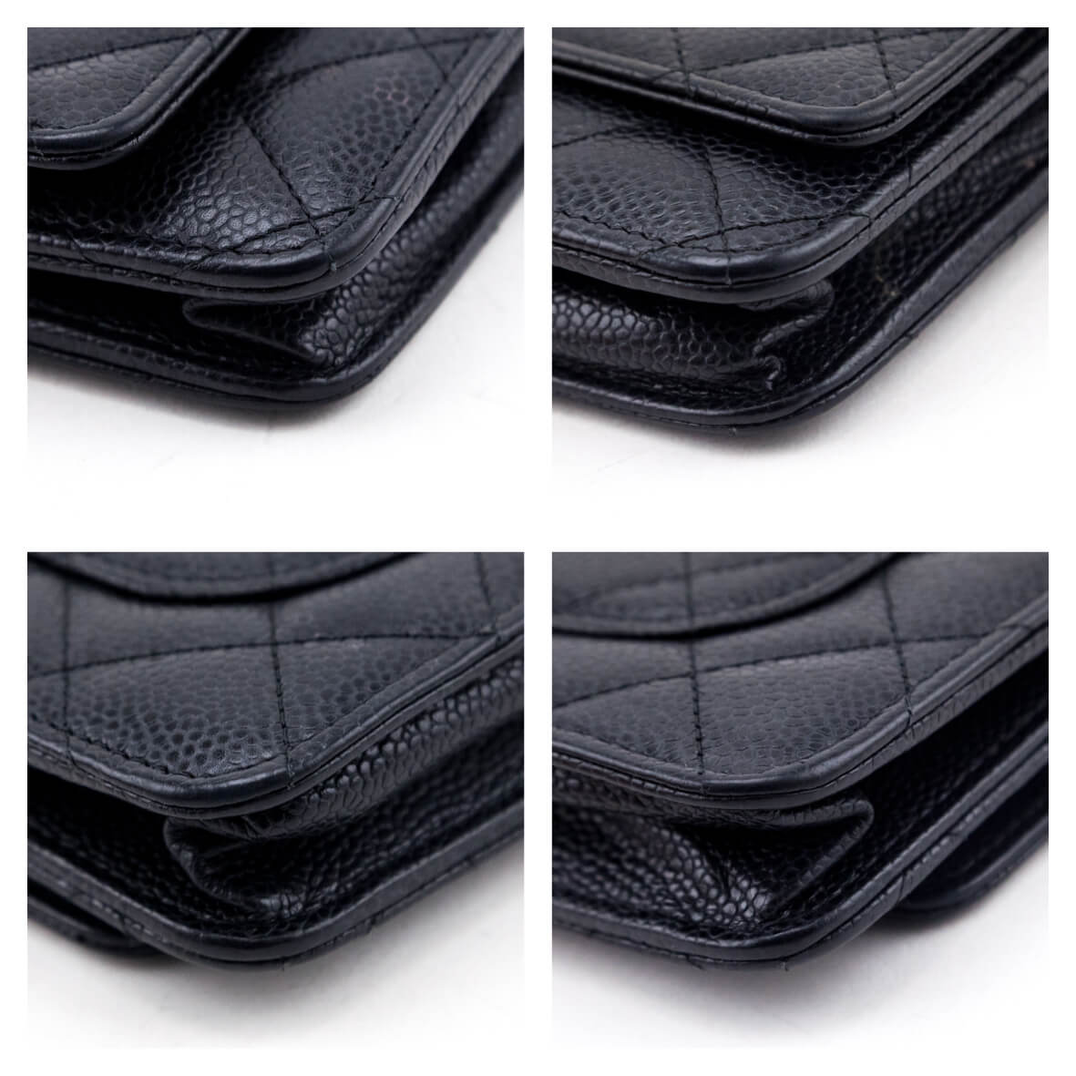 Chanel Black Caviar Quilted Wallet on Chain WOC