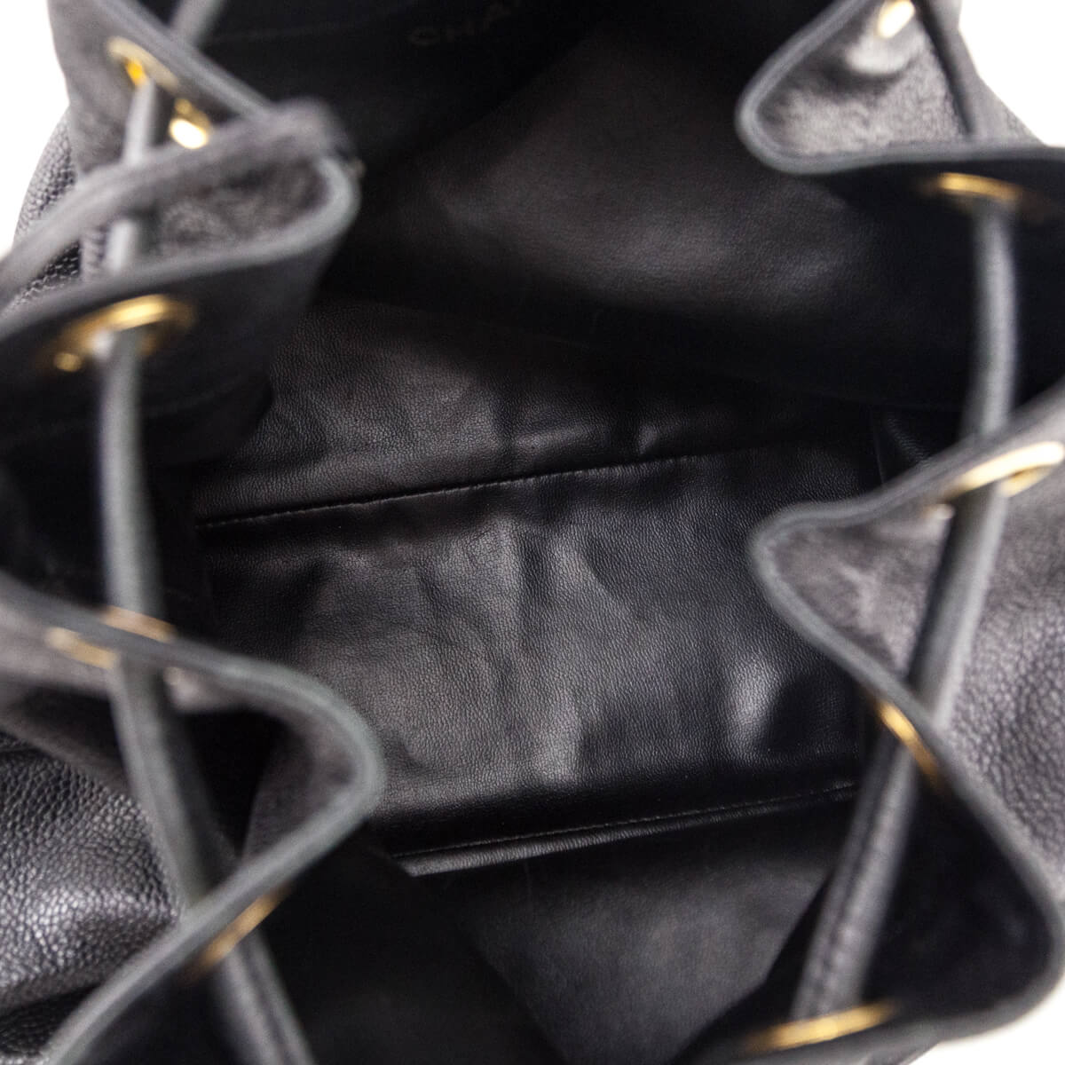 Chanel Black Caviar Vintage Triple CC Drawstring Bucket Bag