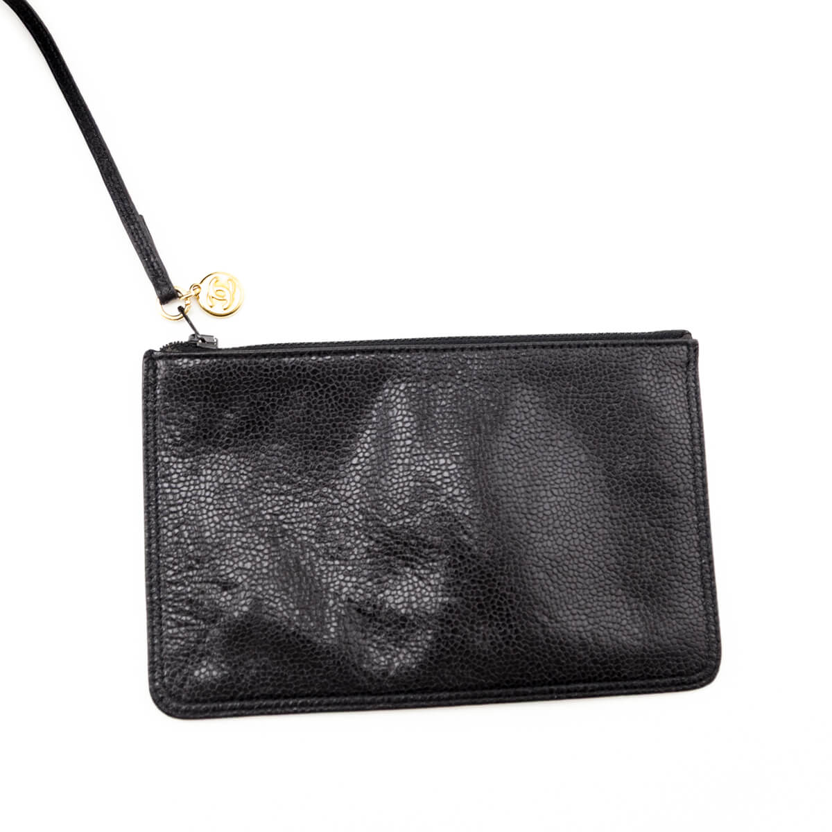 Chanel Black Caviar Vintage Triple CC Drawstring Bucket Bag