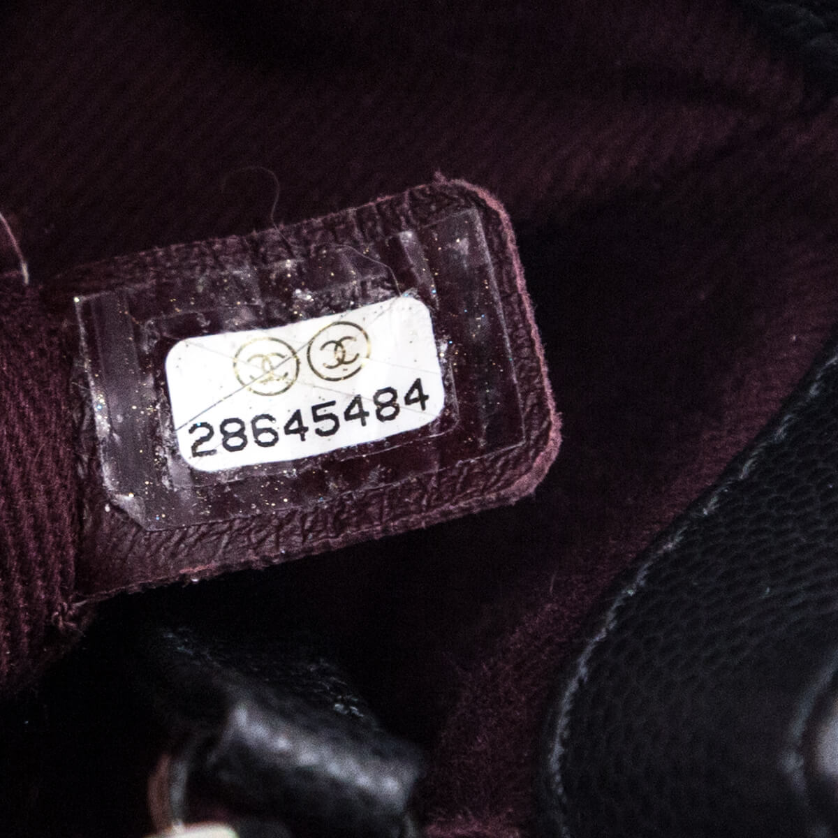 Chanel Black Caviar Chevron Medium Coco Handle Flap Bag