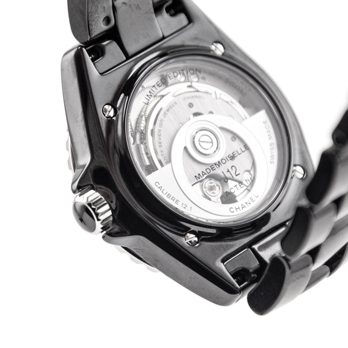 Chanel Black Ceramic 38mm J12 Limited Edition Mademoiselle La Pausa Automatic Watch - Love that Bag etc - Preowned Authentic Designer Handbags & Preloved Fashions