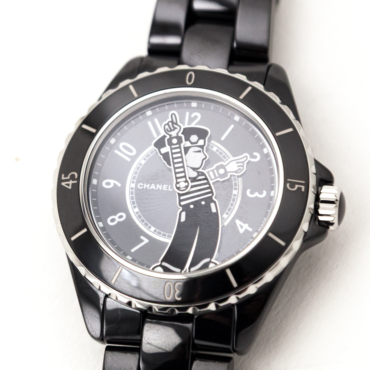 Chanel Black Ceramic 38mm J12 Limited Edition Mademoiselle La Pausa Automatic Watch - Love that Bag etc - Preowned Authentic Designer Handbags & Preloved Fashions