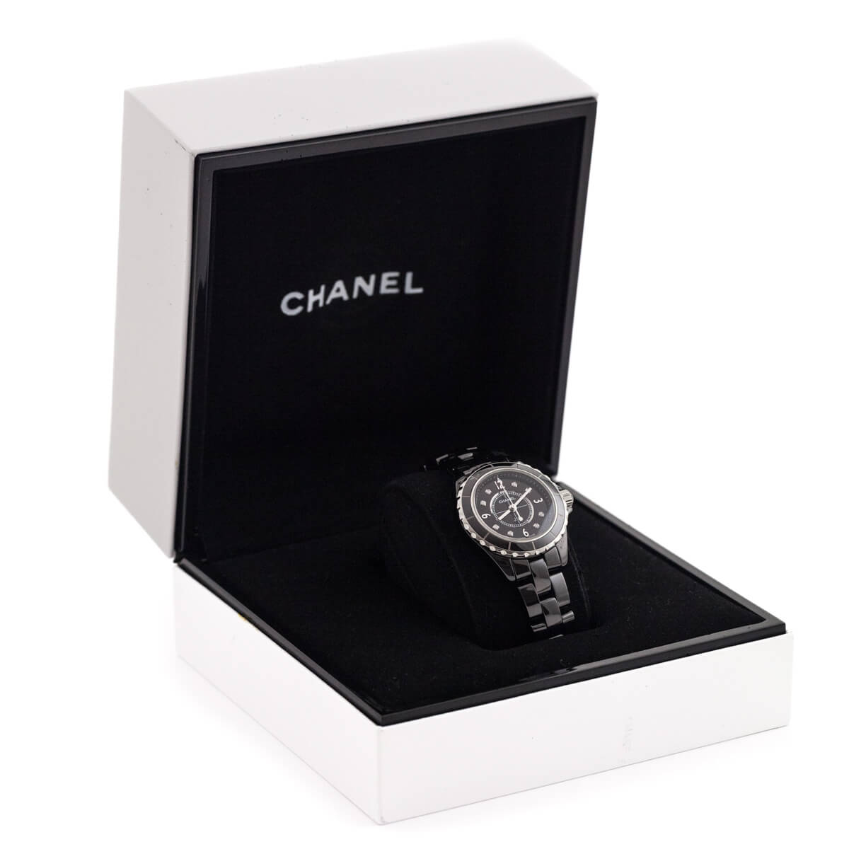 Chanel Black Ceramic & Diamonds J12 29mm Watch - Love that Bag etc - Preowned Authentic Designer Handbags & Preloved Fashions