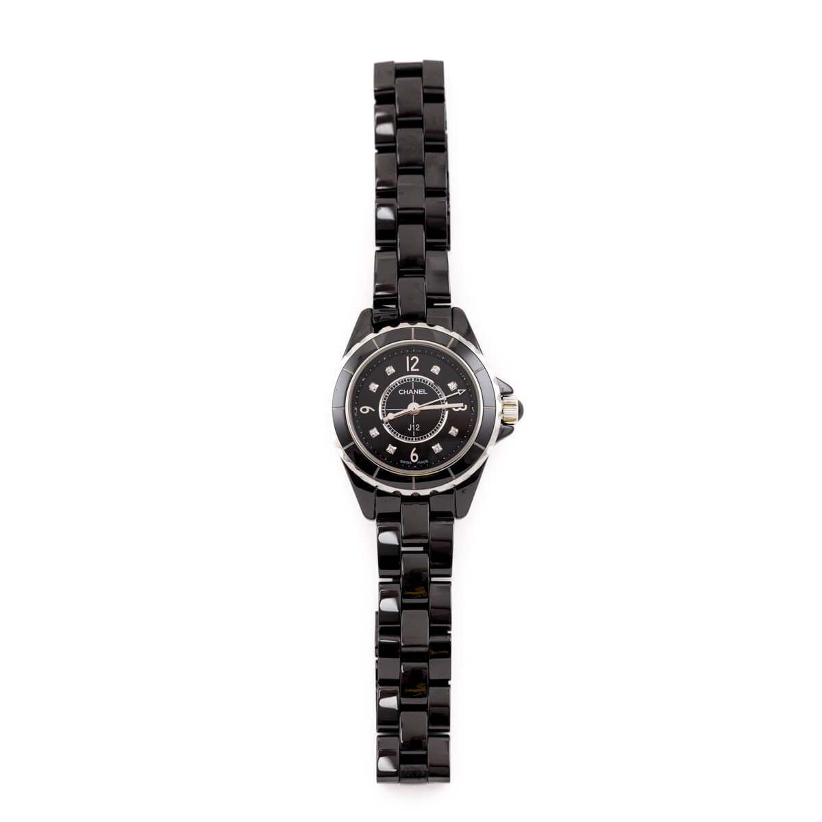 Chanel Black Ceramic & Diamonds J12 29mm Watch - Love that Bag etc - Preowned Authentic Designer Handbags & Preloved Fashions