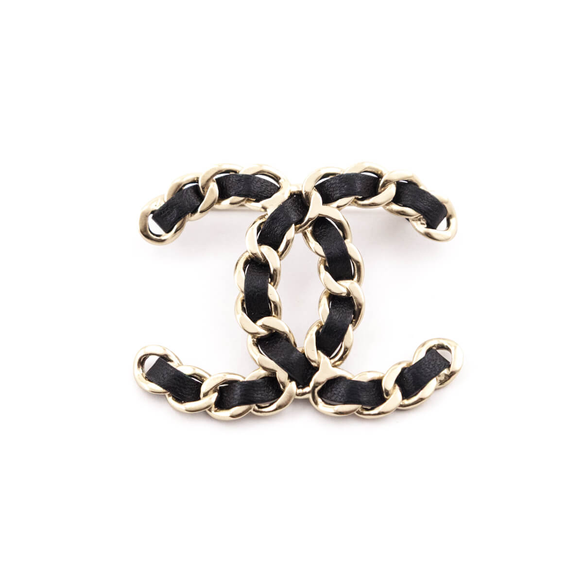 Chanel Black Gold Lambskin Chain CC Brooch - Love that Bag etc - Preowned Authentic Designer Handbags & Preloved Fashions