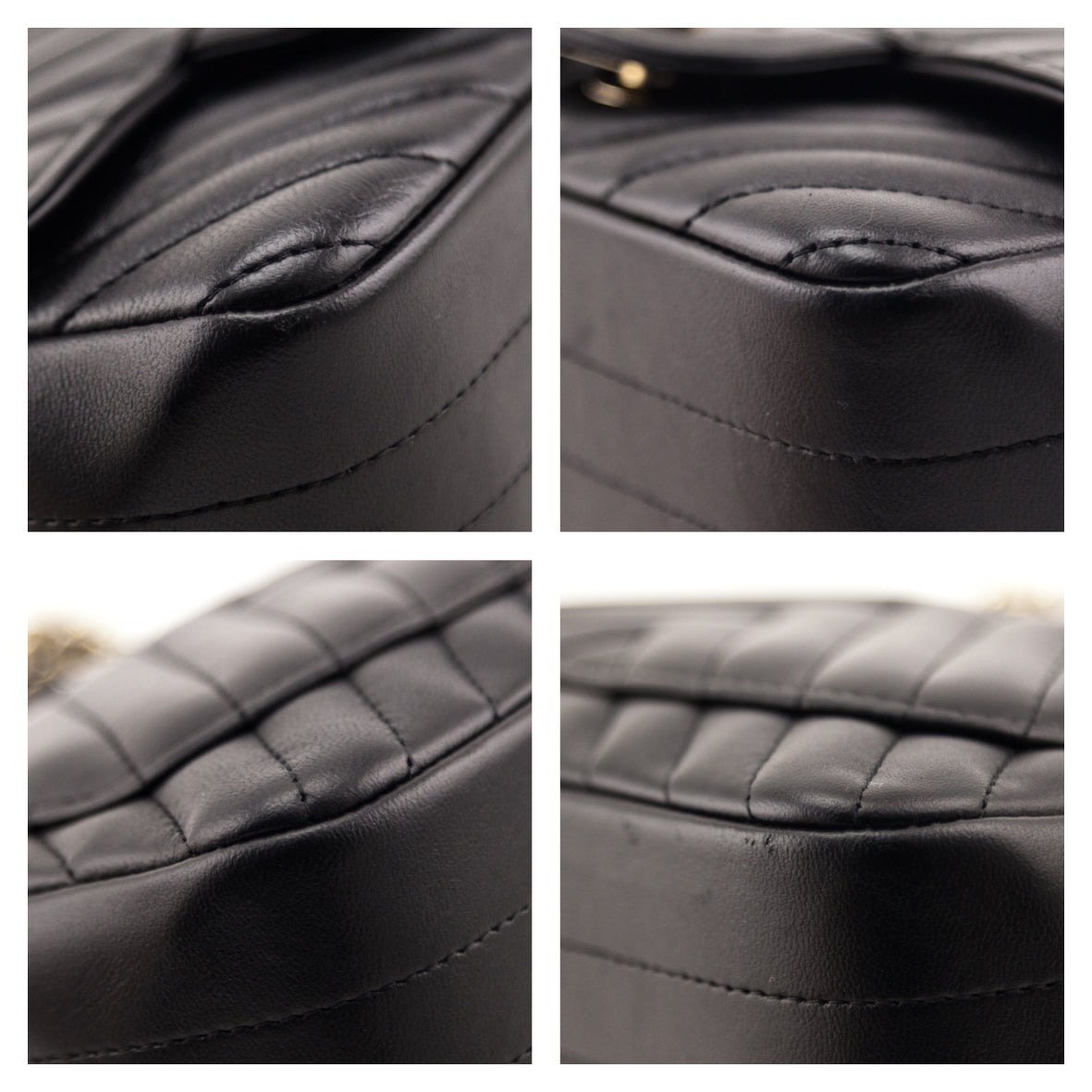 Chanel Black Lambskin Chevron Quilted Mini Square Flap - Love that Bag etc - Preowned Authentic Designer Handbags & Preloved Fashions