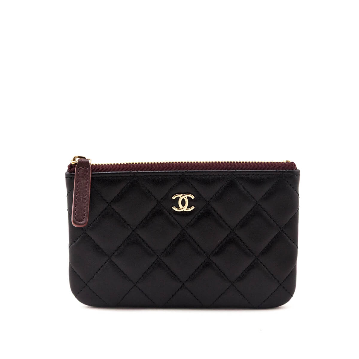 Chanel Black Lambskin Mini O-Case Pouch - Love that Bag etc - Preowned Authentic Designer Handbags & Preloved Fashions
