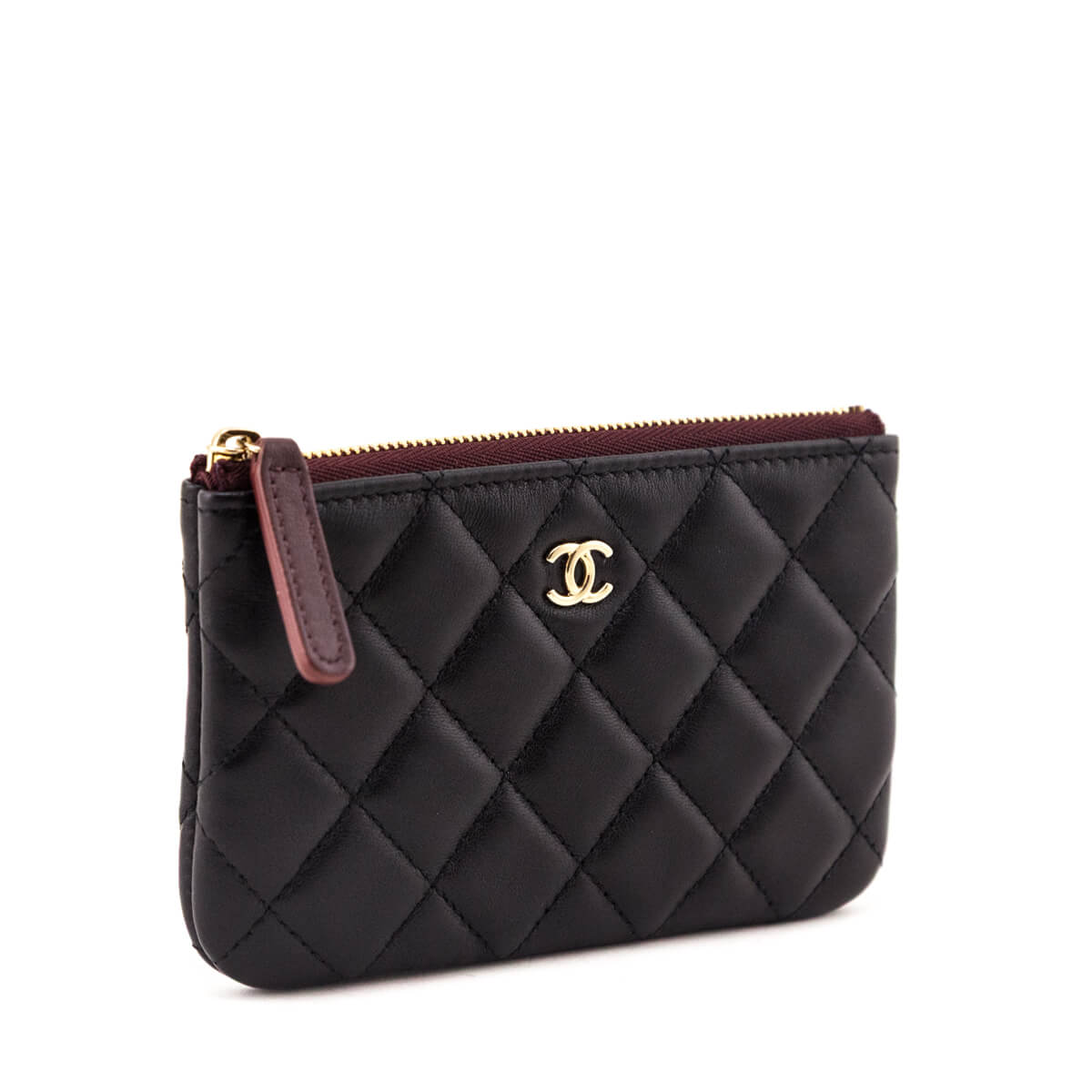 Chanel Black Lambskin Mini O-Case Pouch - Love that Bag etc - Preowned Authentic Designer Handbags & Preloved Fashions