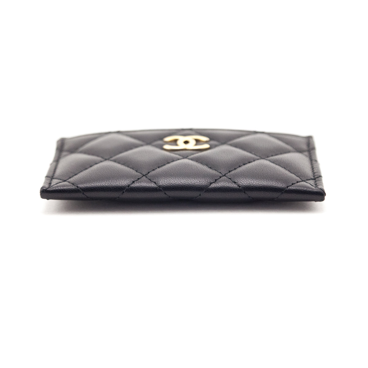Chanel Black Lambskin Quilted Card Holder