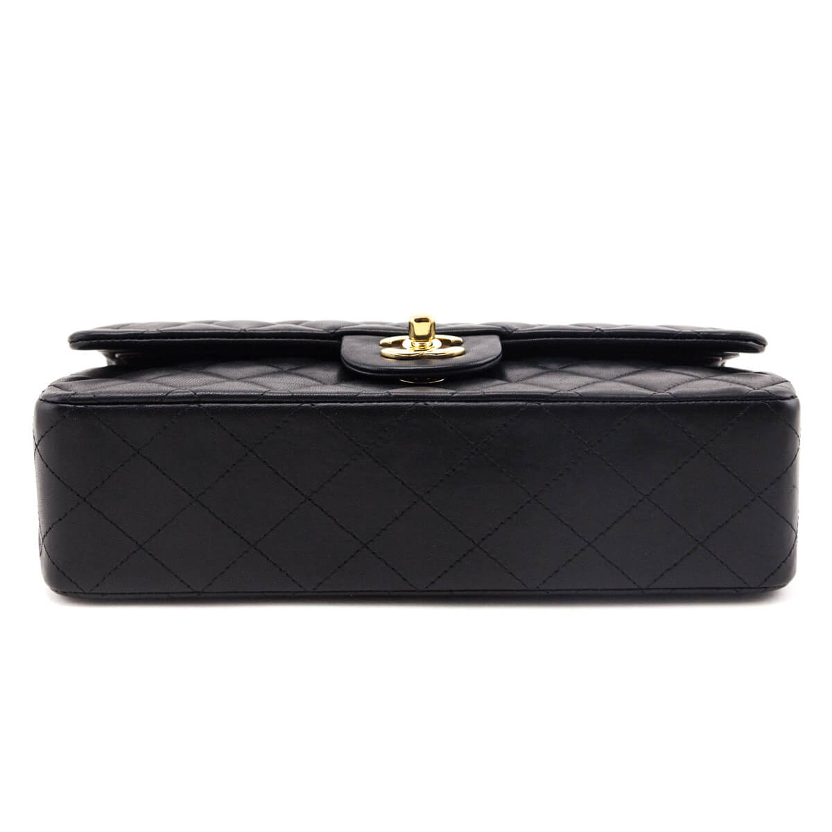 Chanel Black Lambskin Quilted Classic Medium Double Flap