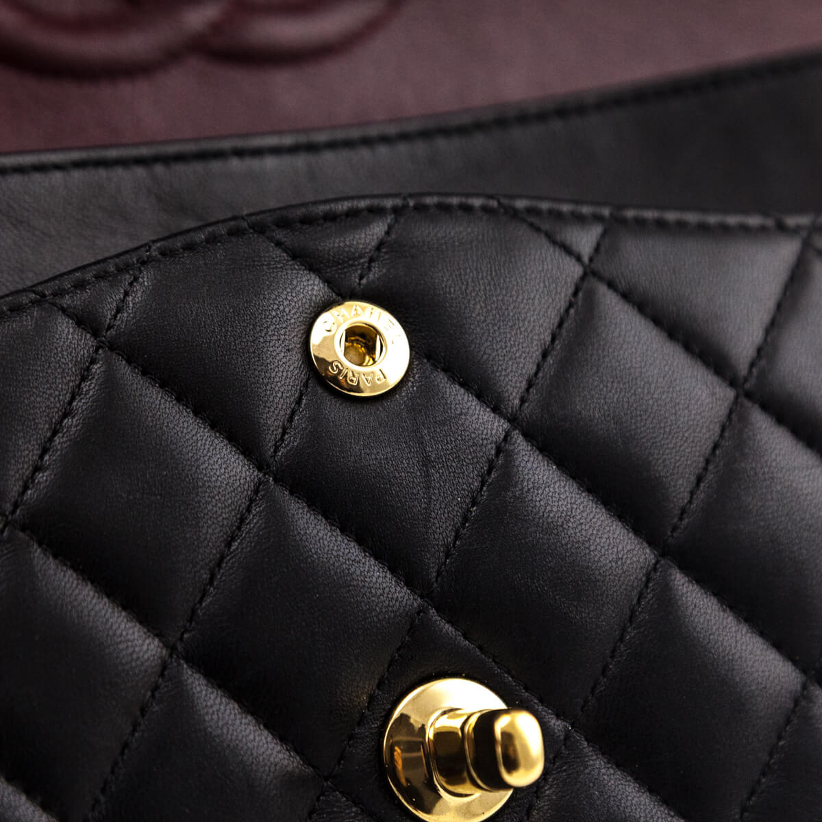 Chanel Black Lambskin Quilted Classic Medium Double Flap