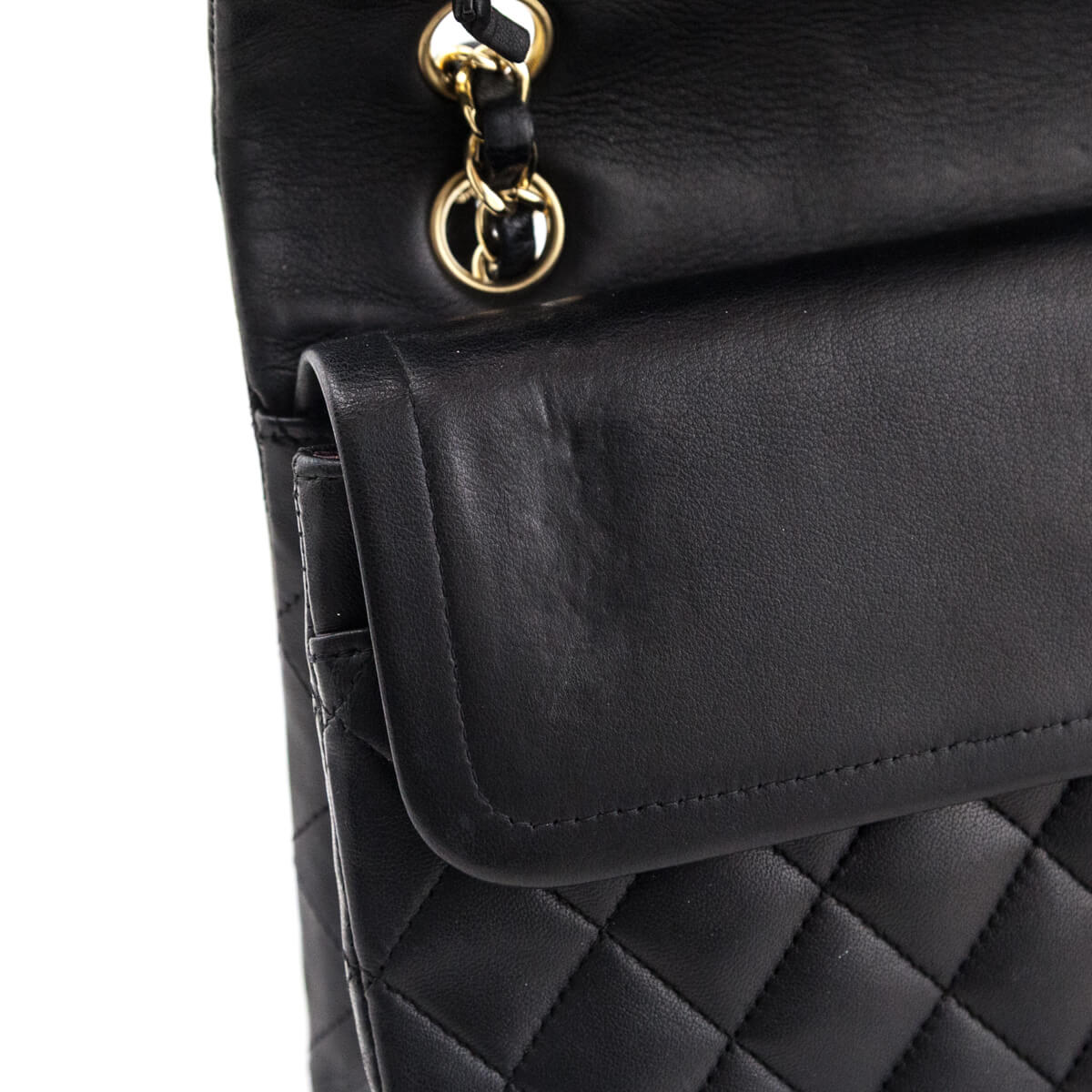 Chanel Black Lambskin Quilted Medium Double Flap Bag - Love that Bag etc - Preowned Authentic Designer Handbags & Preloved Fashions