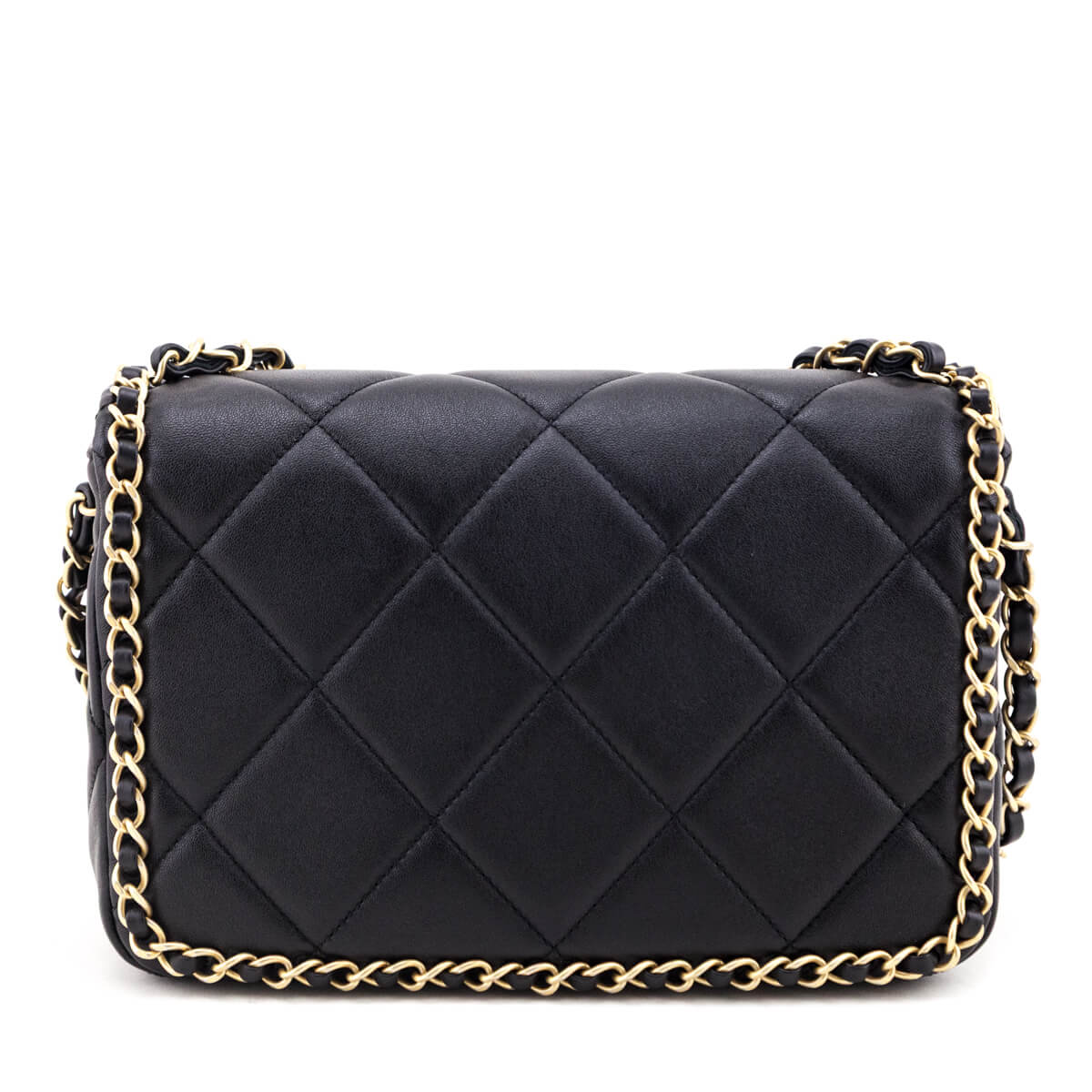 Chanel Black Lambskin Quilted Small Chain Around Flap Bag - Love that Bag etc - Preowned Authentic Designer Handbags & Preloved Fashions