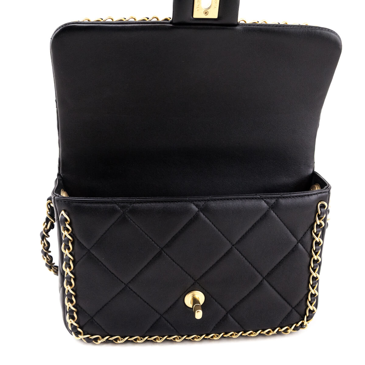 Chanel Black Lambskin Quilted Small Chain Around Flap Bag - Love that Bag etc - Preowned Authentic Designer Handbags & Preloved Fashions