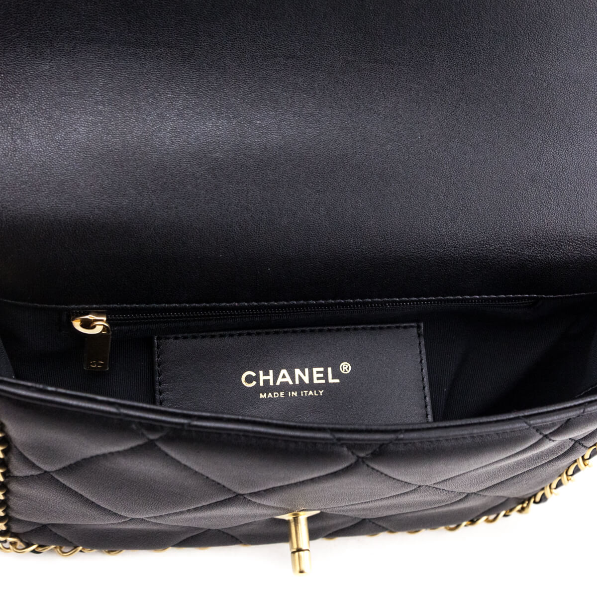 Chanel Black Lambskin Quilted Small Chain Around Flap Bag - Love that Bag etc - Preowned Authentic Designer Handbags & Preloved Fashions