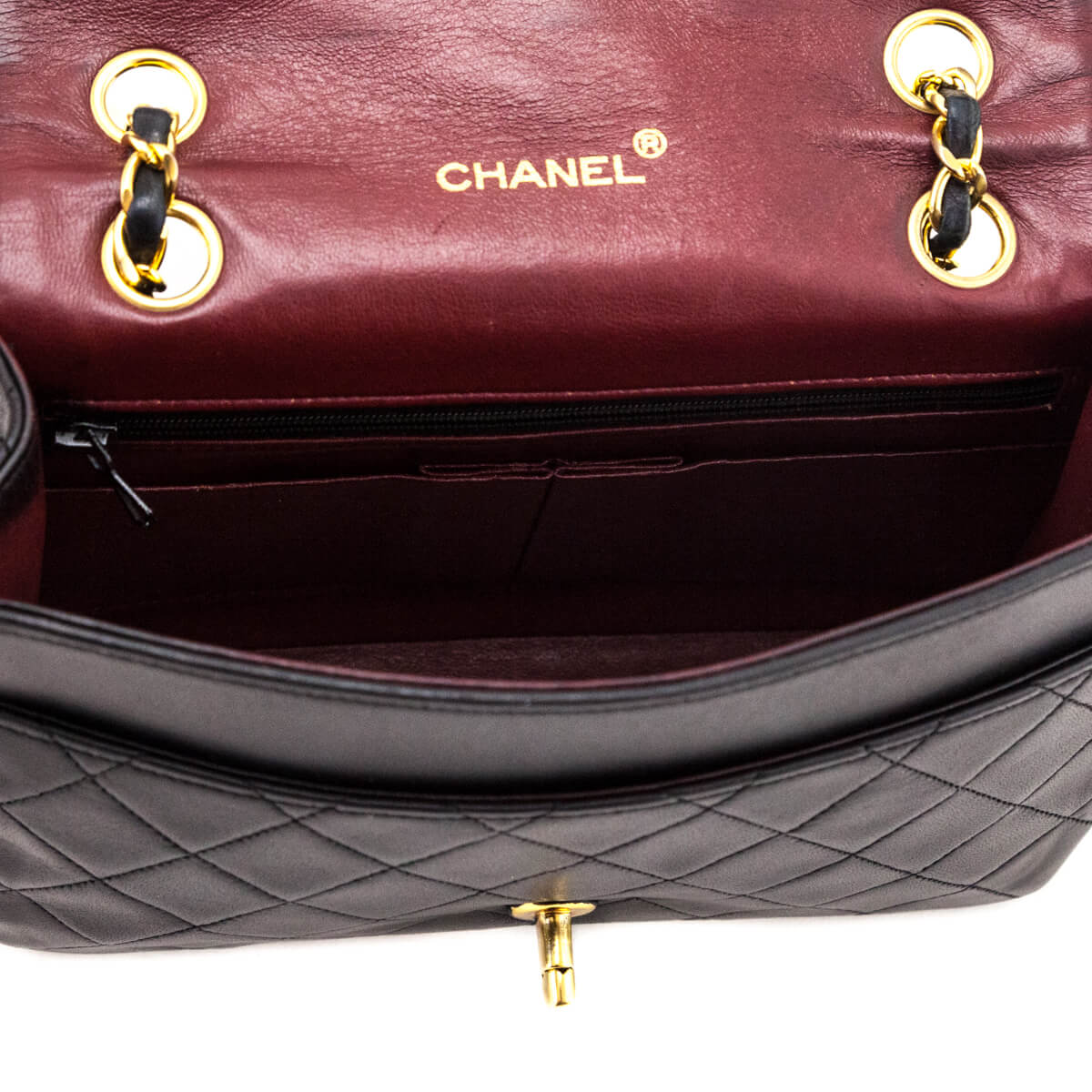 Chanel Black Lambskin Quilted Vintage Full Flap Bag - Love that Bag etc - Preowned Authentic Designer Handbags & Preloved Fashions