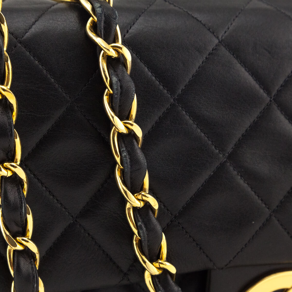 Chanel Black Quilted Lambskin Vintage Jumbo XL Single Flap Bag - Love that Bag etc - Preowned Authentic Designer Handbags & Preloved Fashions