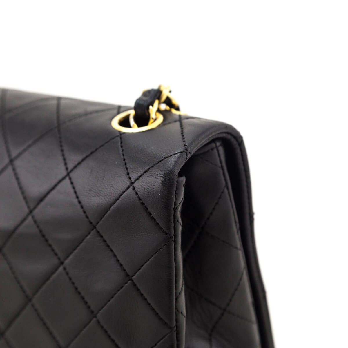 Chanel Black Lambskin Quilted Vintage Small Full Flap Crossbody Bag - Love that Bag etc - Preowned Authentic Designer Handbags & Preloved Fashions