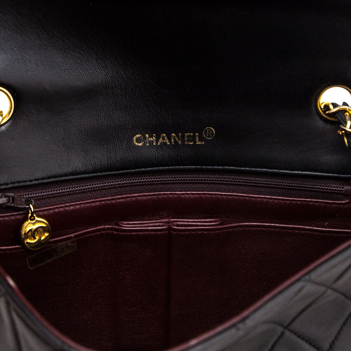 Chanel Black Lambskin Quilted Vintage Small Full Flap Crossbody Bag - Love that Bag etc - Preowned Authentic Designer Handbags & Preloved Fashions