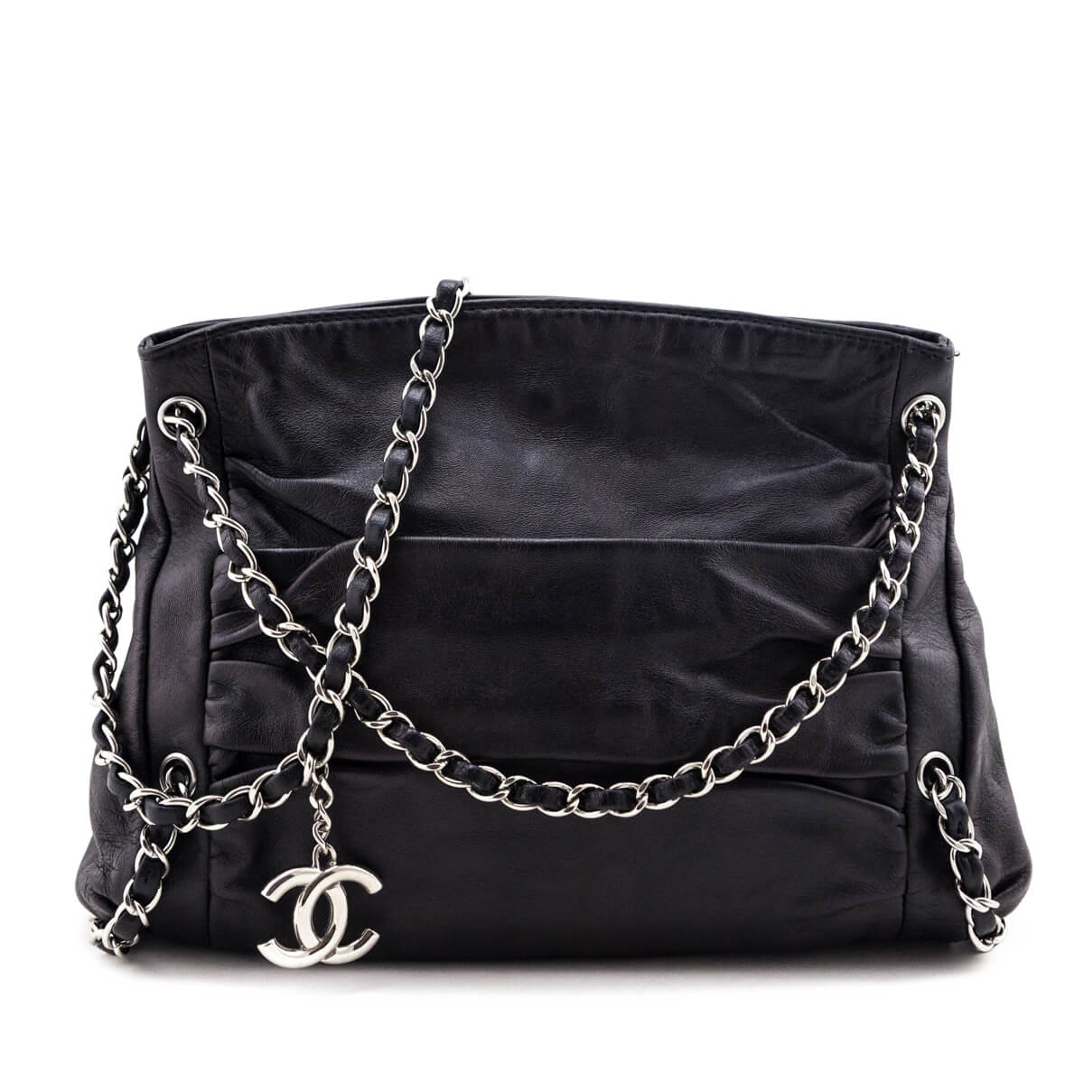 Chanel Black Lambskin Small Sharpei Shoulder Bag - Love that Bag etc - Preowned Authentic Designer Handbags & Preloved Fashions