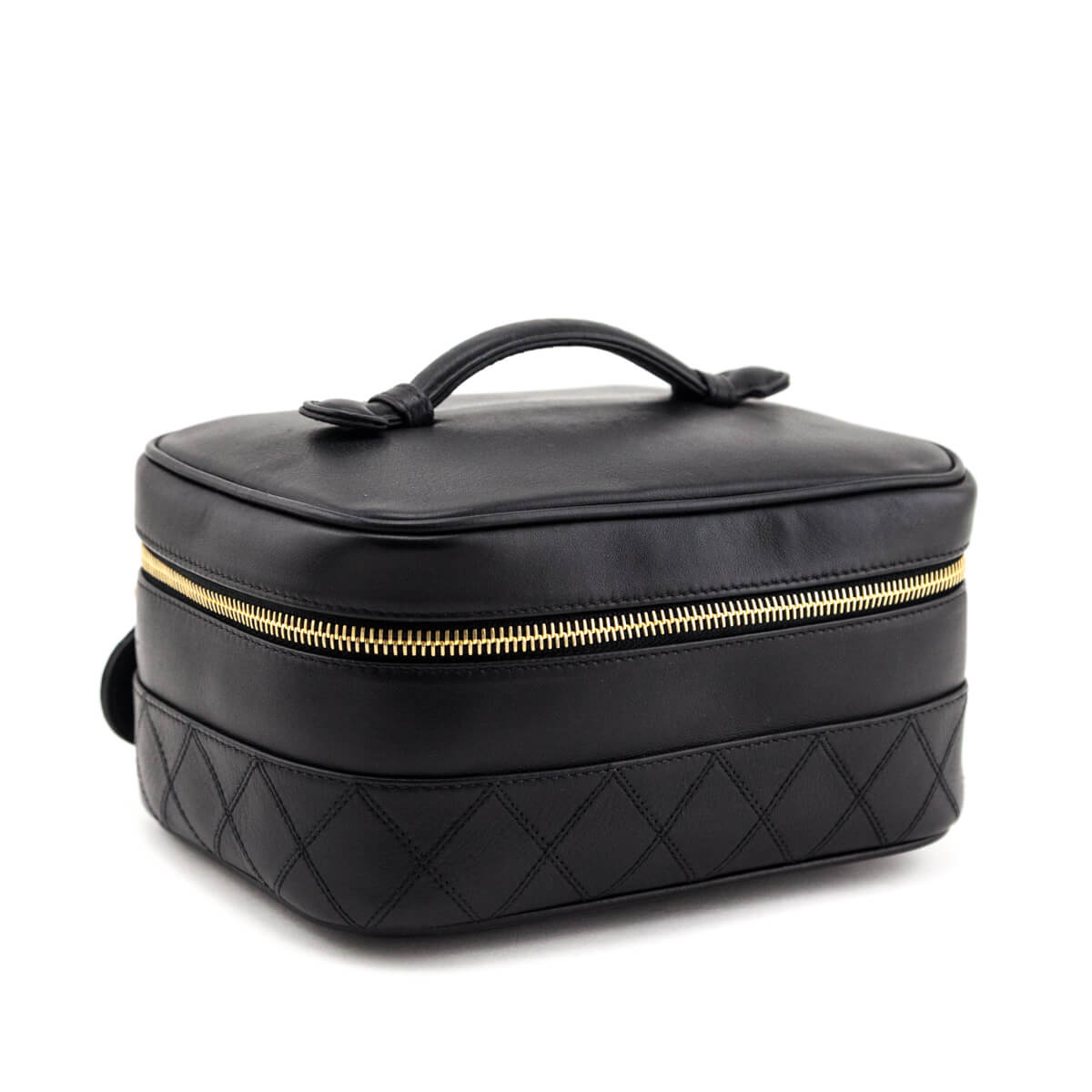 Chanel Black Lambskin Vanity Cosmetic Case