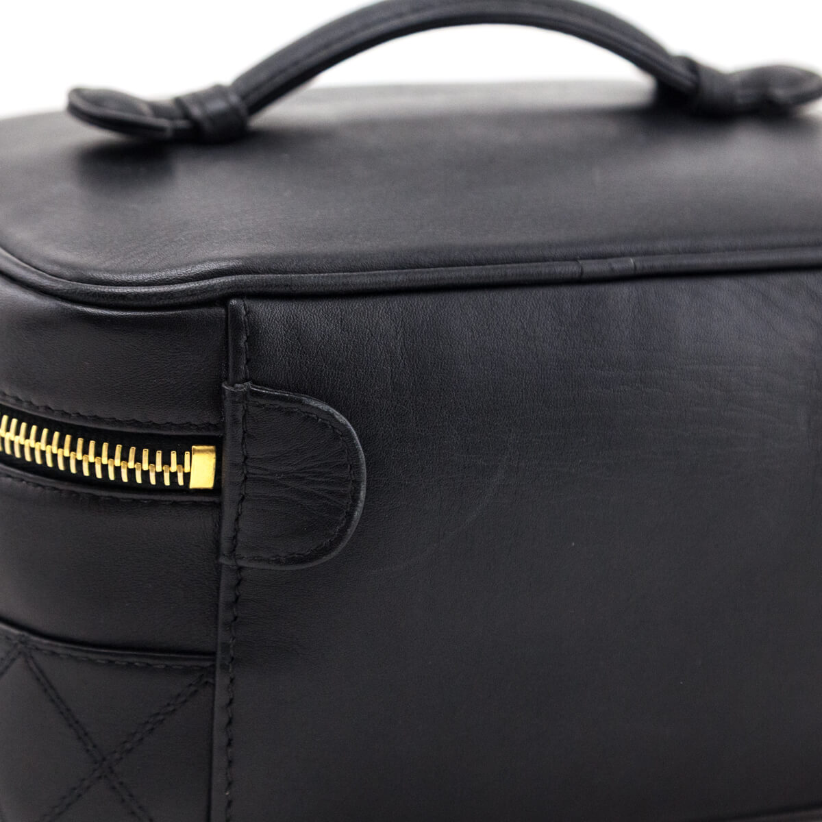 Chanel Black Lambskin Vanity Cosmetic Case