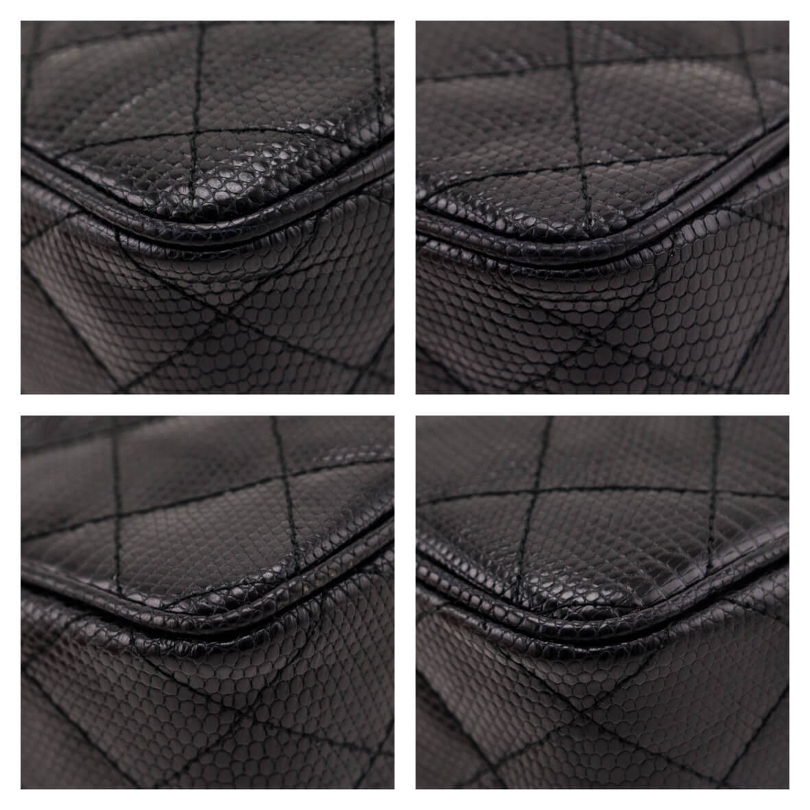Chanel Black Lizard CC Camera Bag