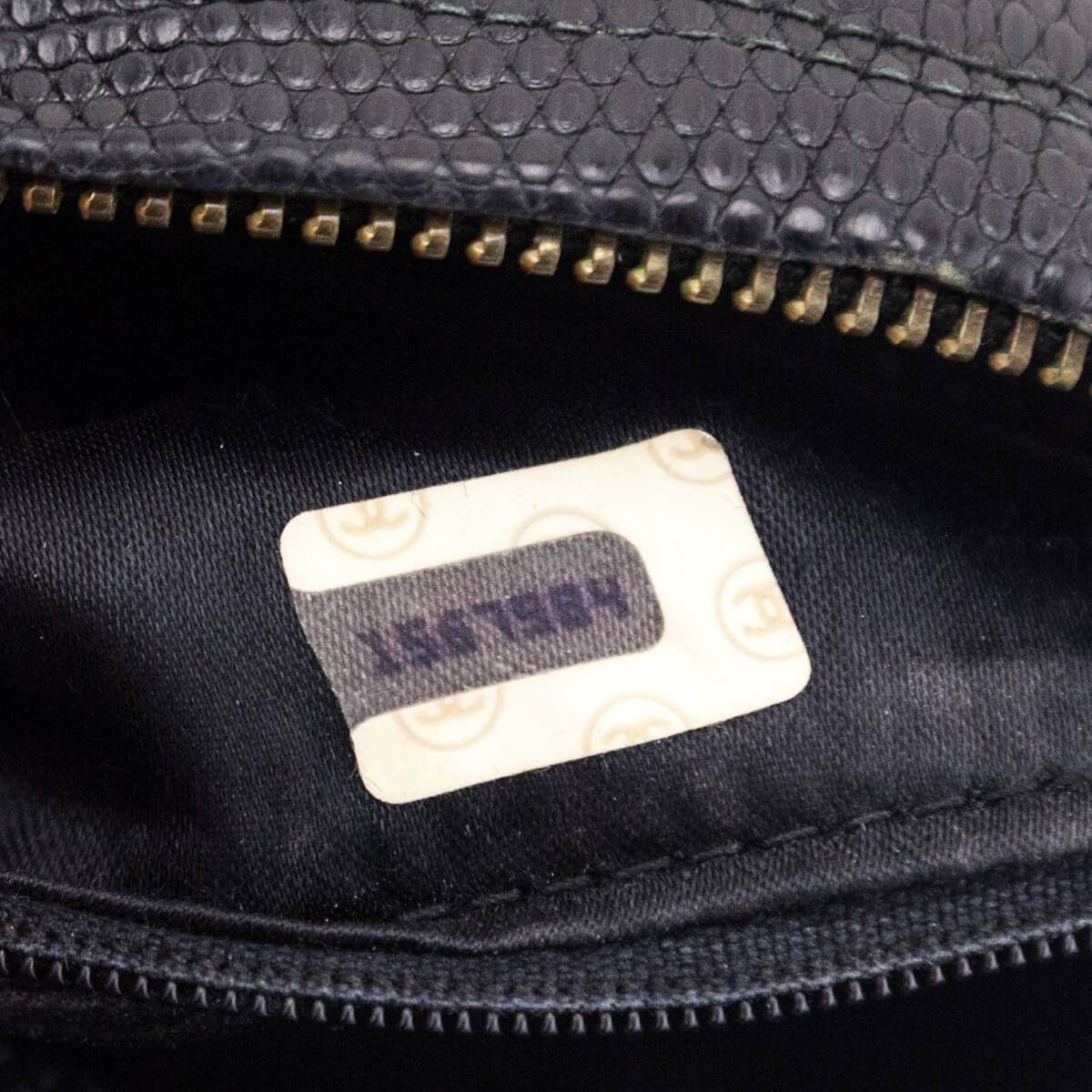 Chanel Black Lizard CC Camera Bag