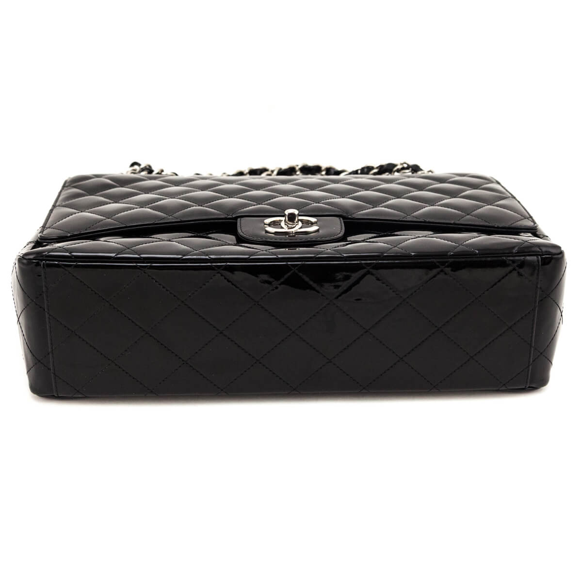 Chanel Black Patent Quilted Jumbo Single Flap - Love that Bag etc - Preowned Authentic Designer Handbags & Preloved Fashions